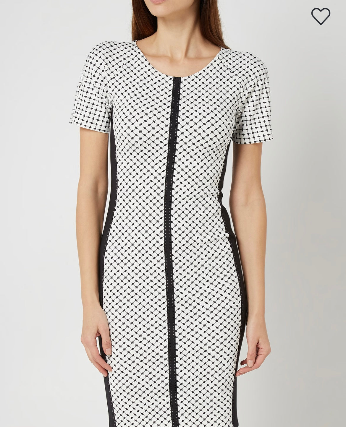 Marc Cain jurk maat 5 / 42 / XL wit zwart