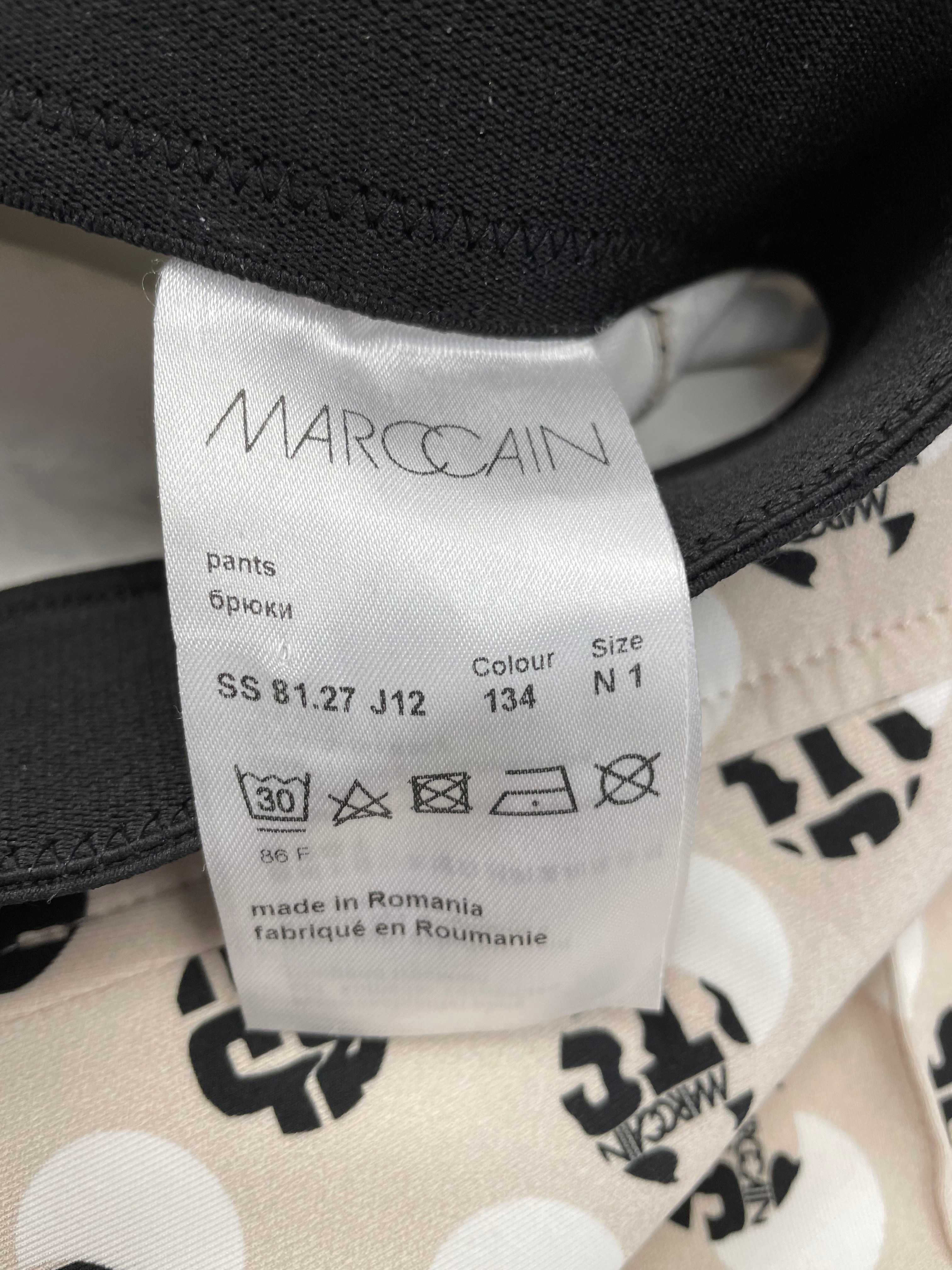 Marc Cain broek maat 1 XS 34 wit zwart beige
