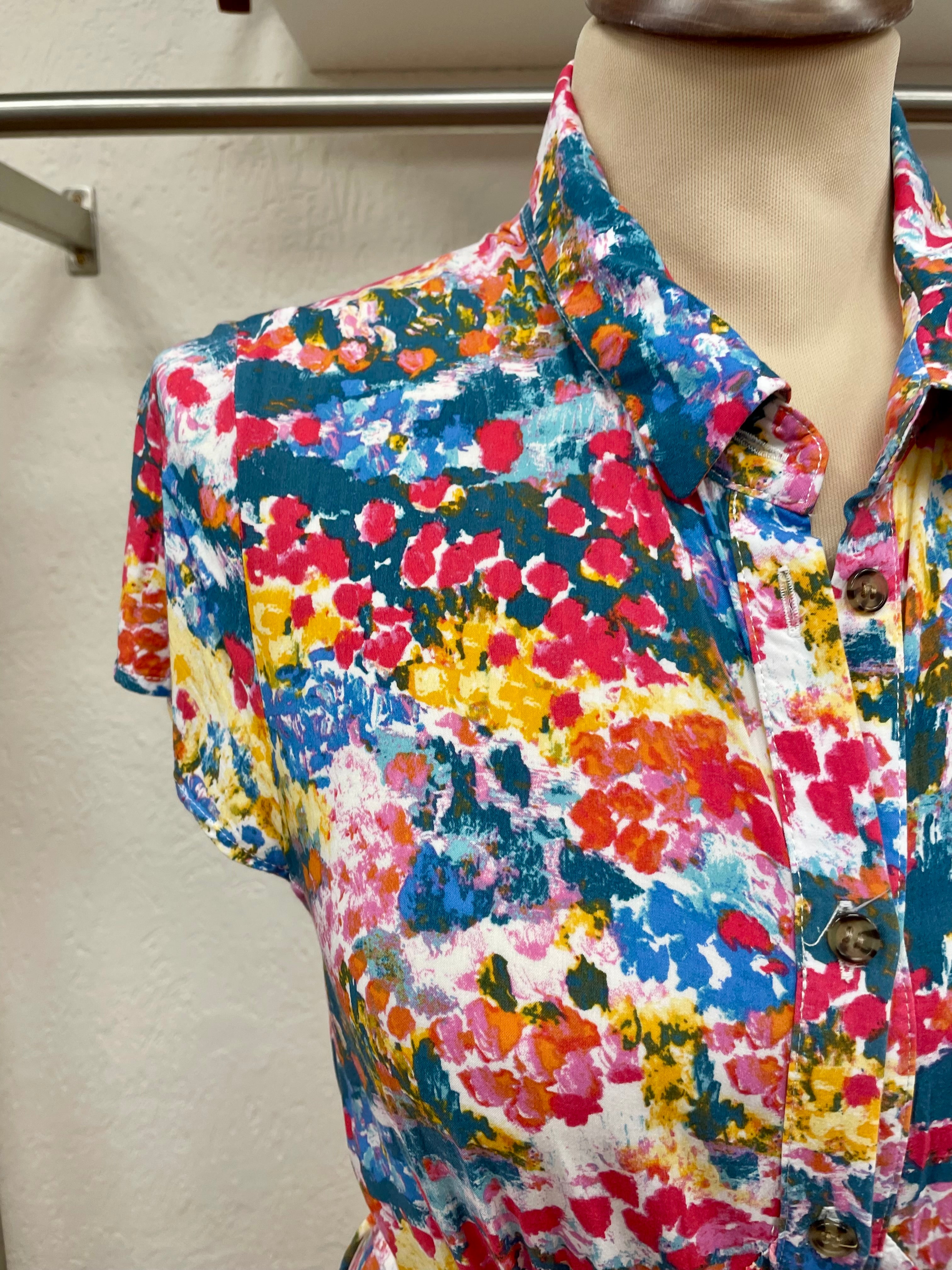 Soaked in Luxury jurk maat S 36 multikleur bloemen
