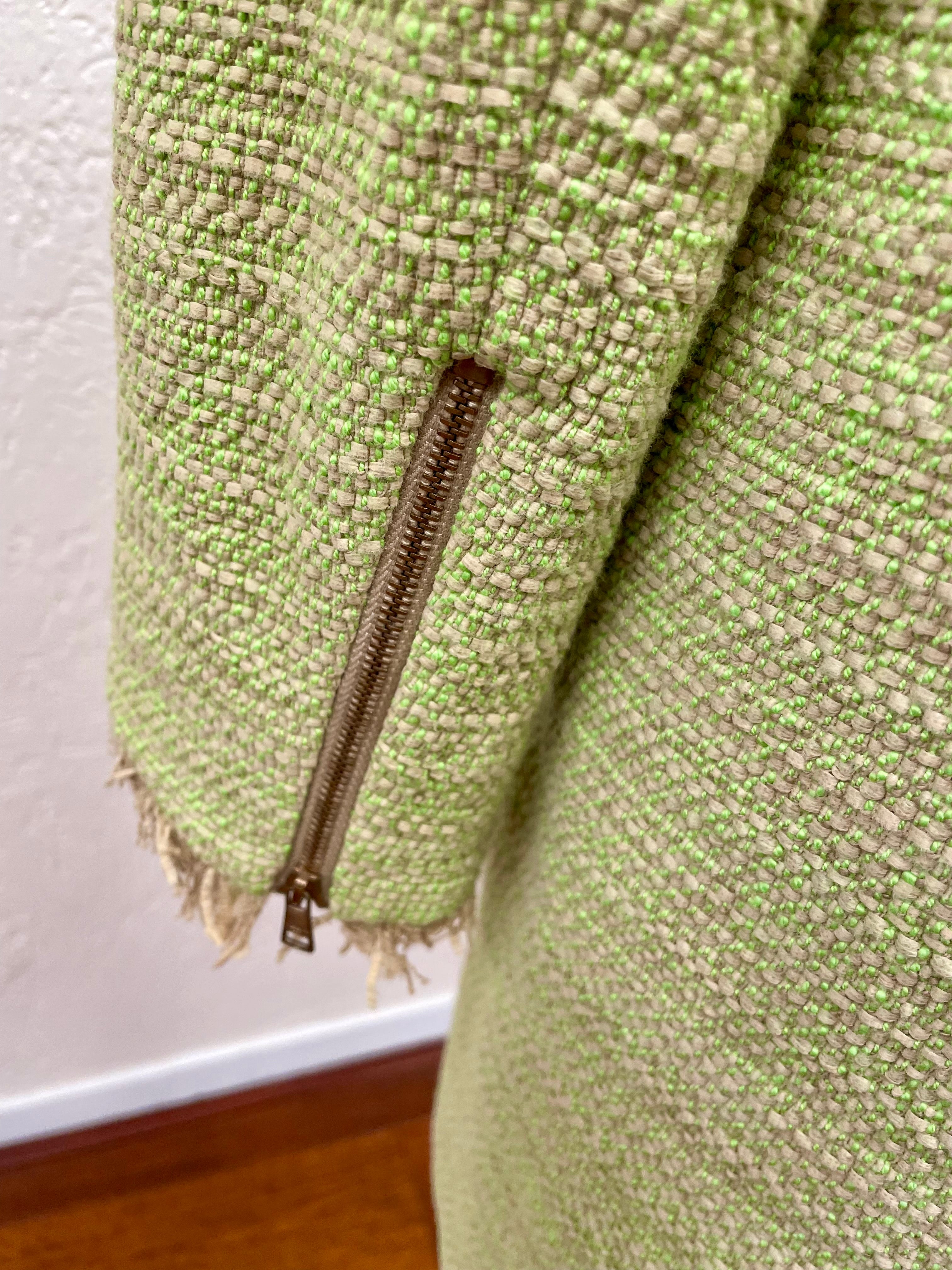 Marc Cain jas blazer groen beige maat 5 XL 42