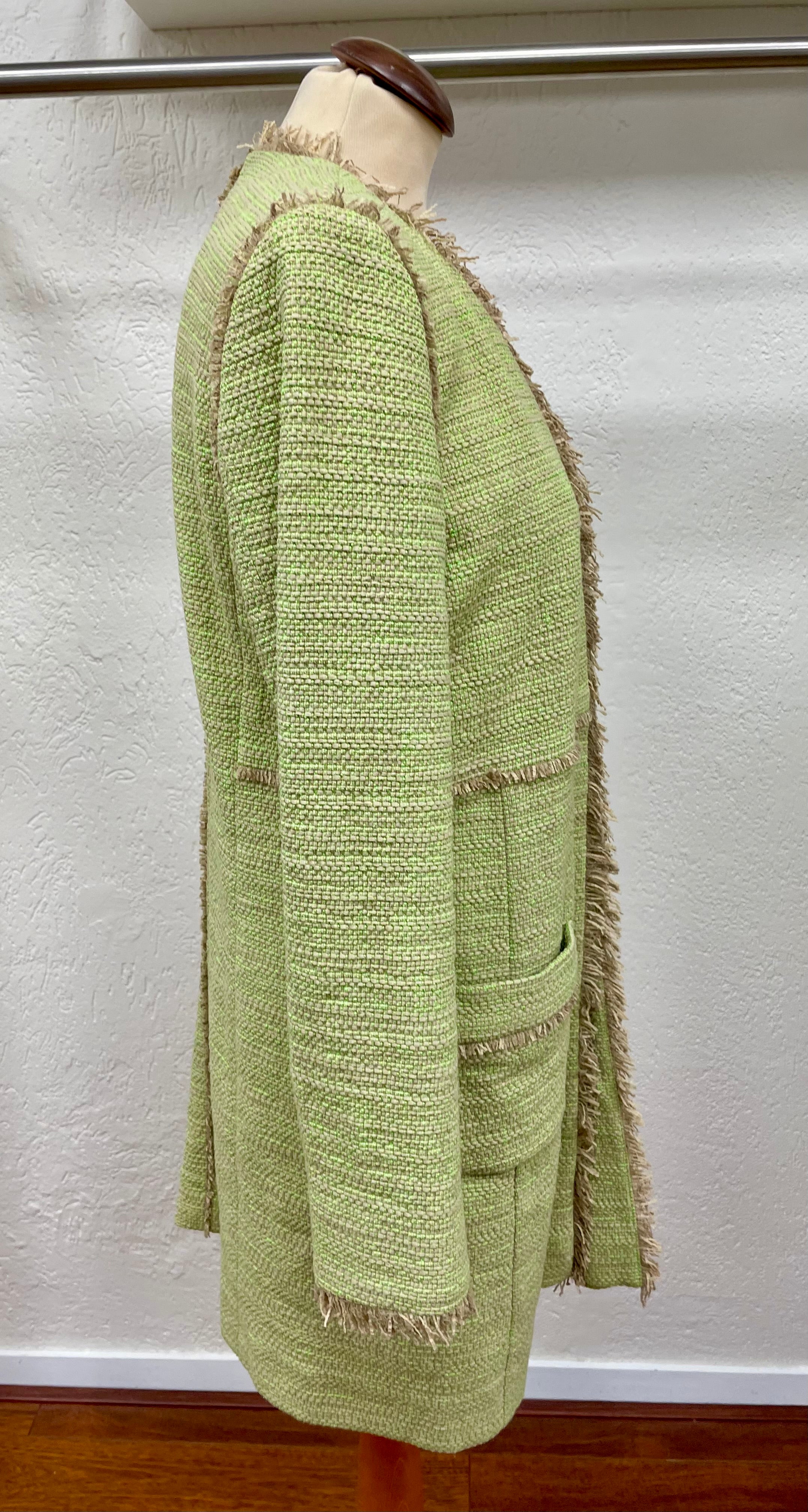 Marc Cain jas blazer groen beige maat 5 XL 42