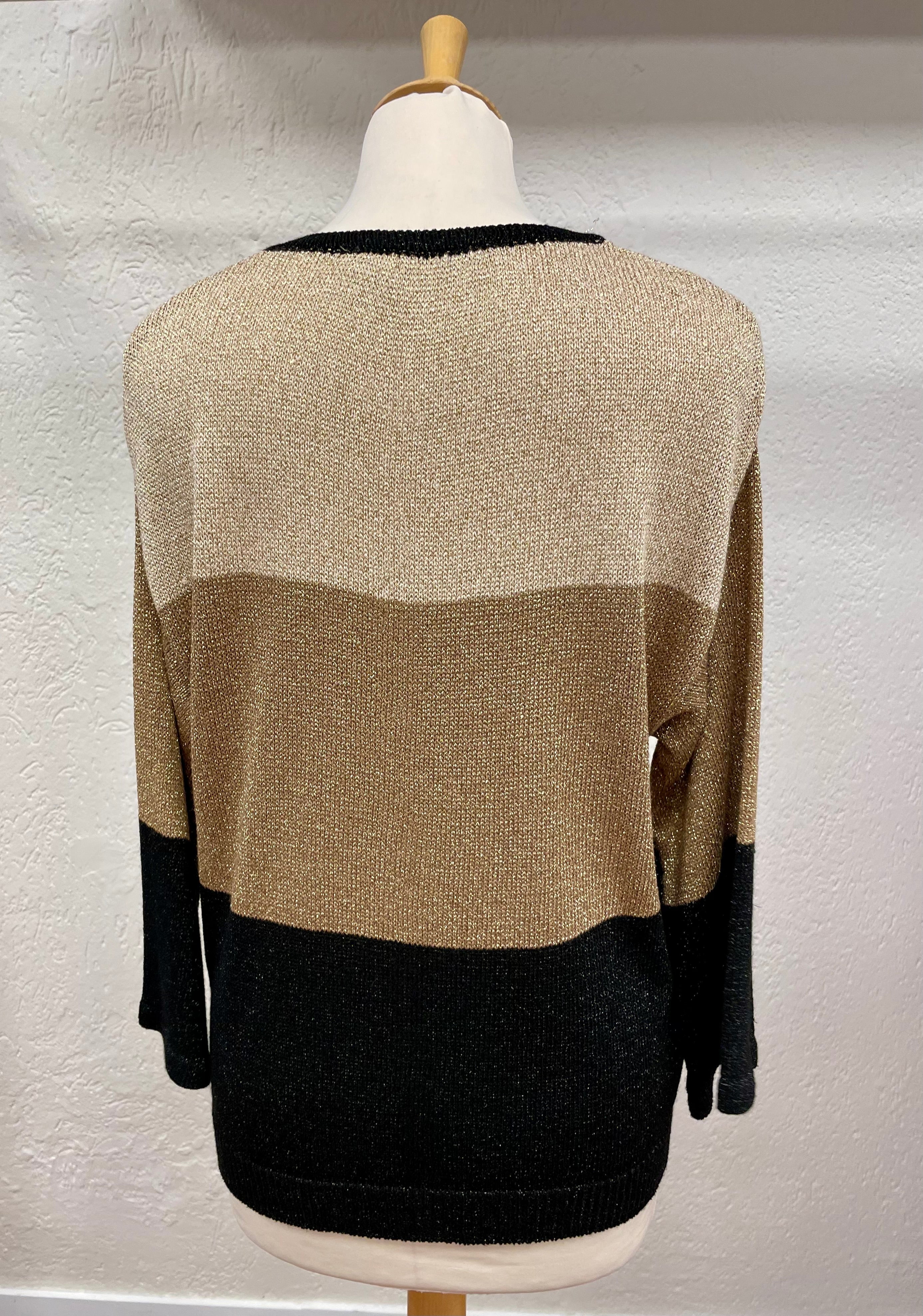 Summum vest maat L 40 goud zwart glitter