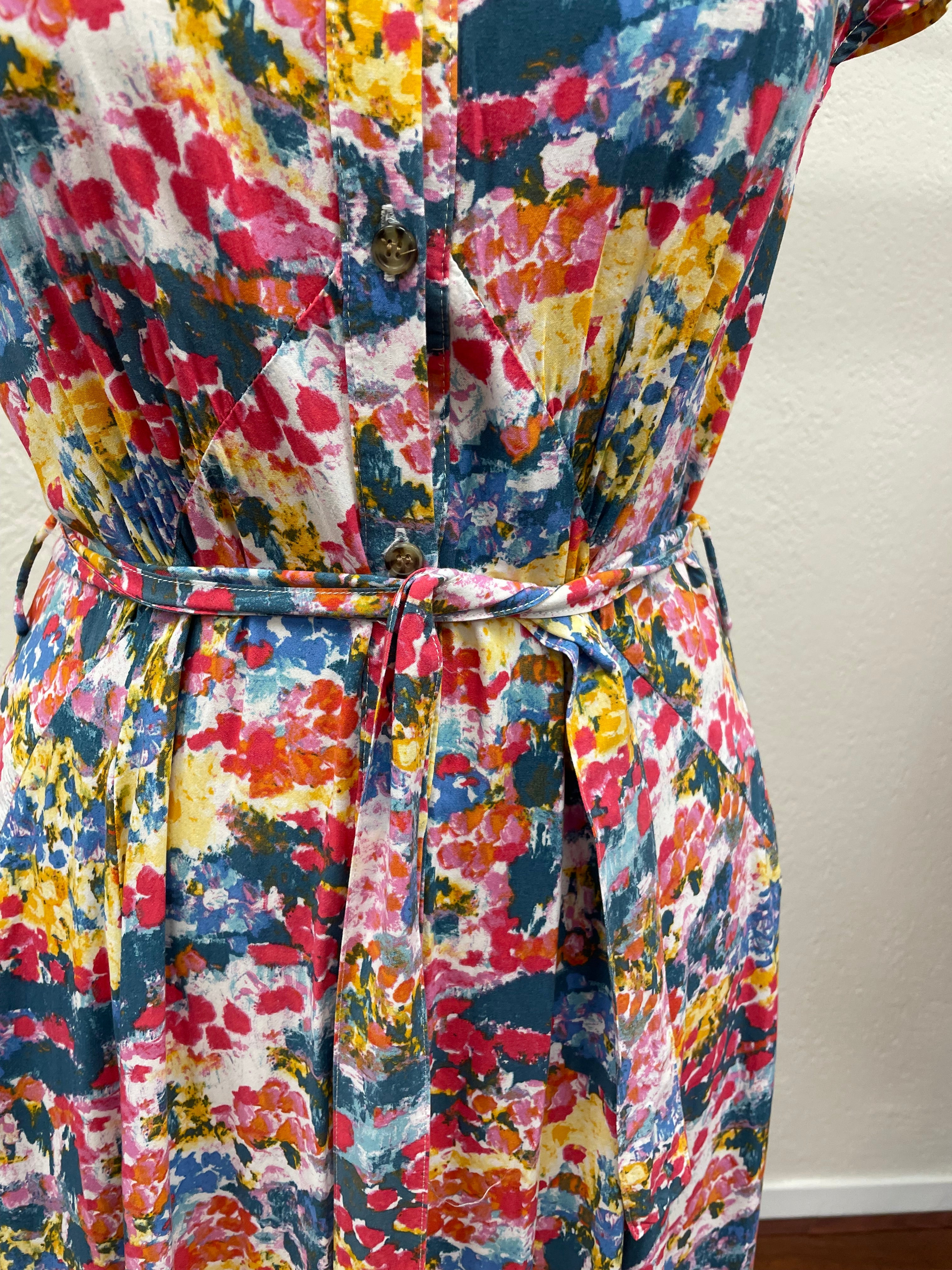 Soaked in Luxury jurk maat S 36 multikleur bloemen