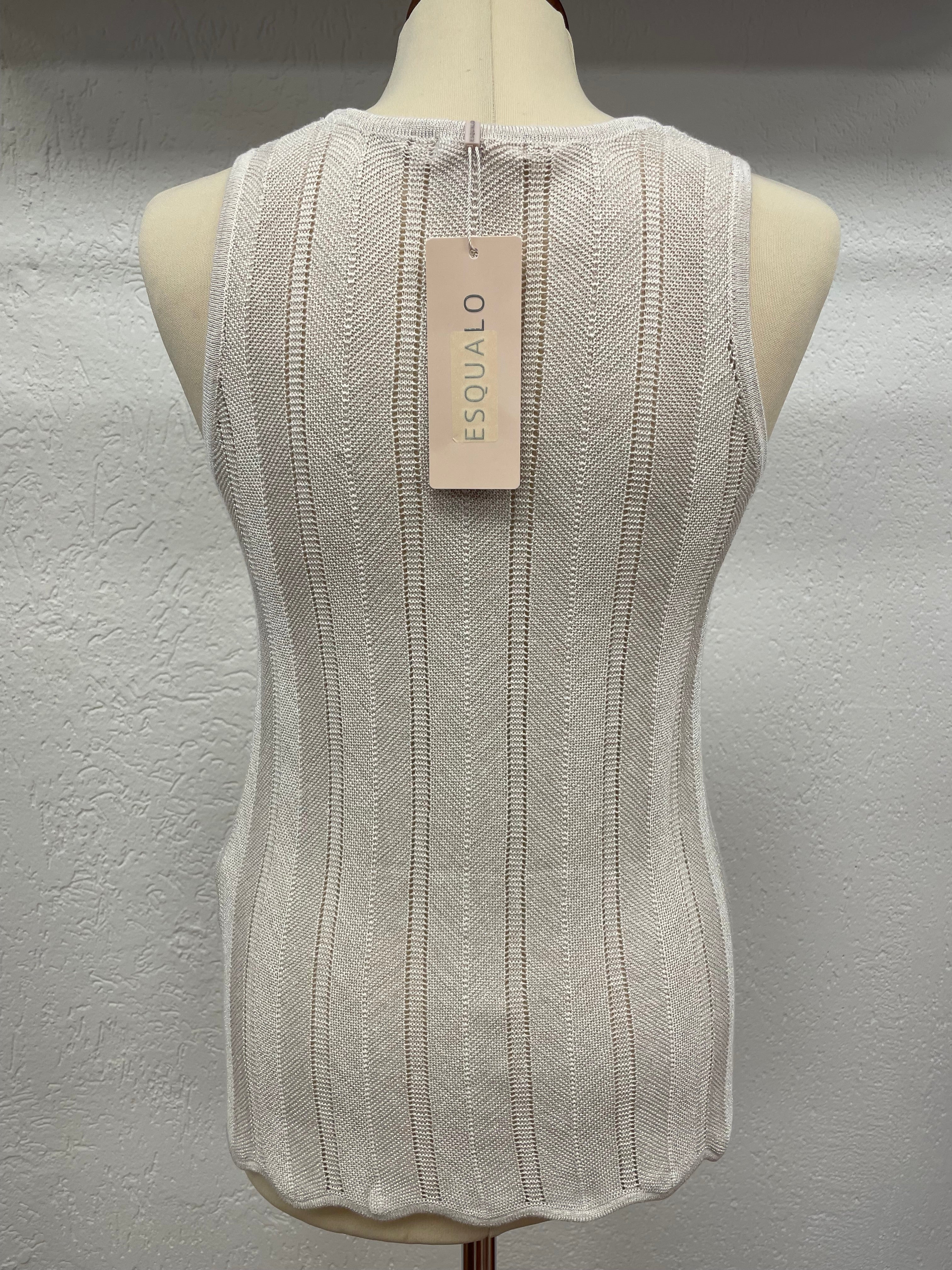 Esqualo top nieuw met labels knitted ecru glitter maat XS 34