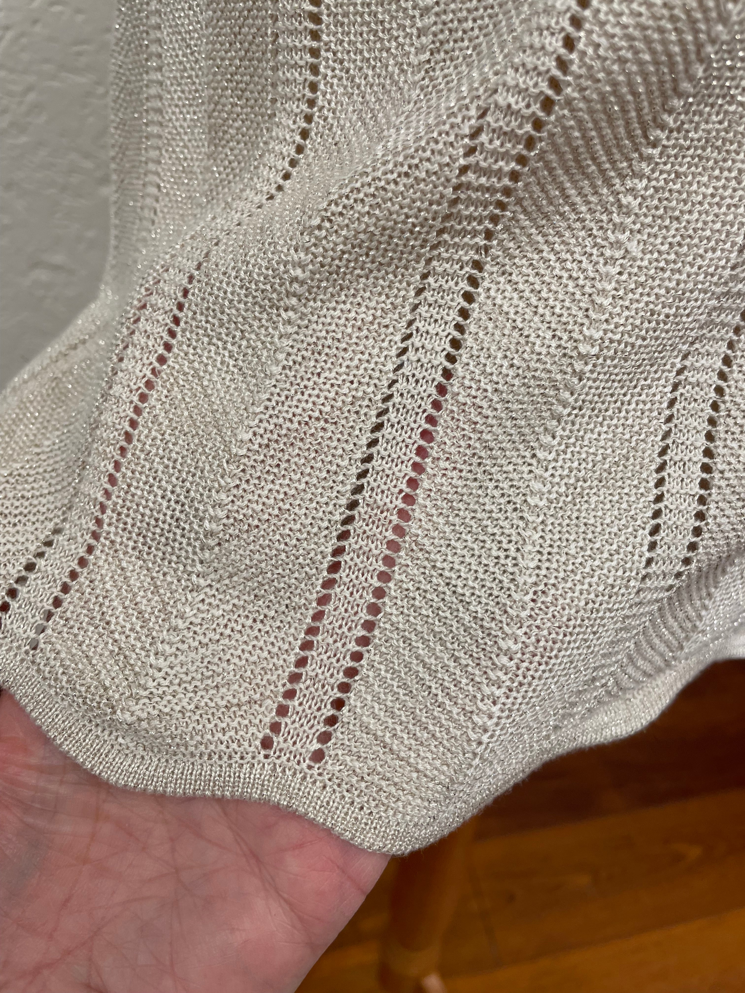 Esqualo top nieuw met labels knitted ecru glitter maat XS 34