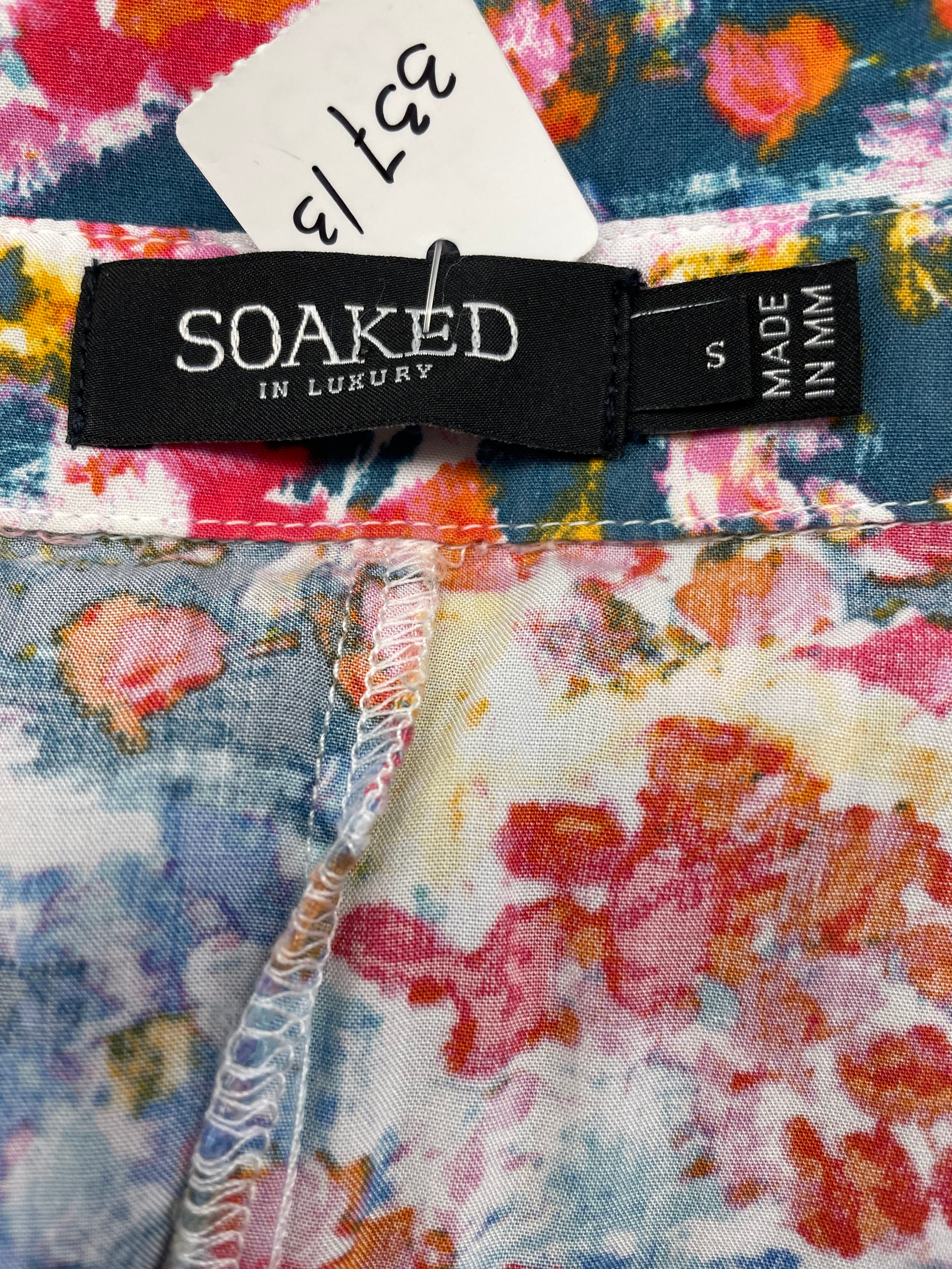 Soaked in Luxury jurk maat S 36 multikleur bloemen