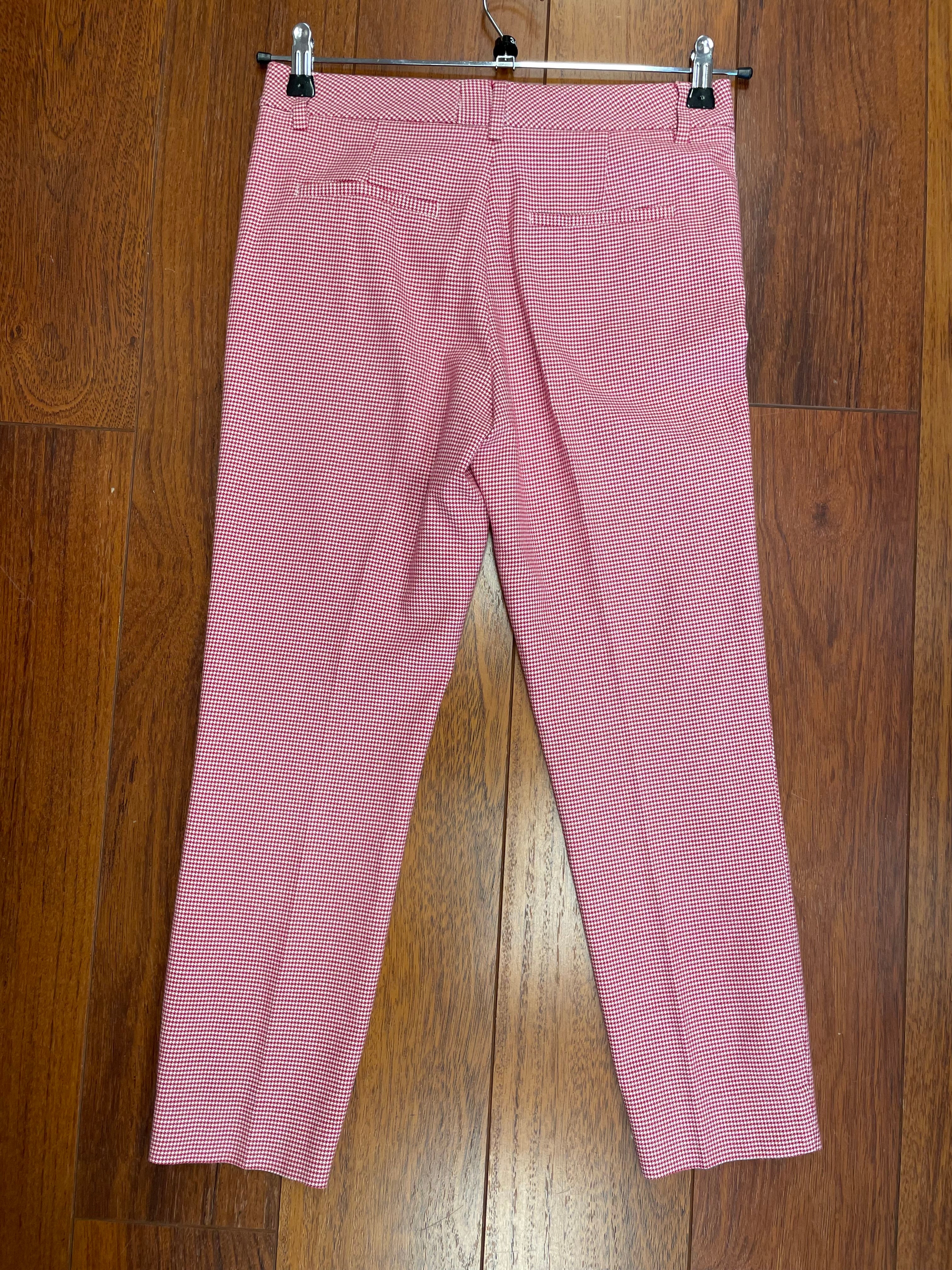 Massimo Dutti broek rood wit ruit