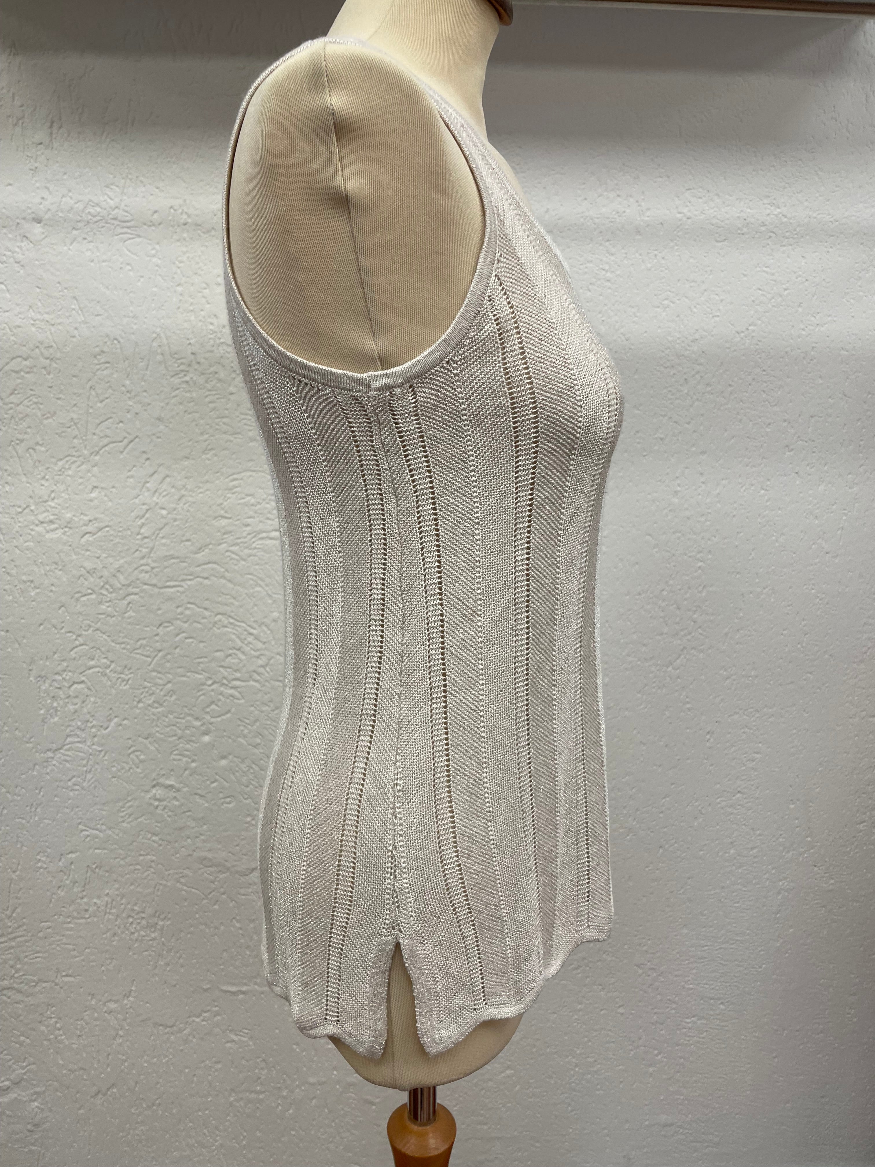 Esqualo top nieuw met labels knitted ecru glitter maat XS 34