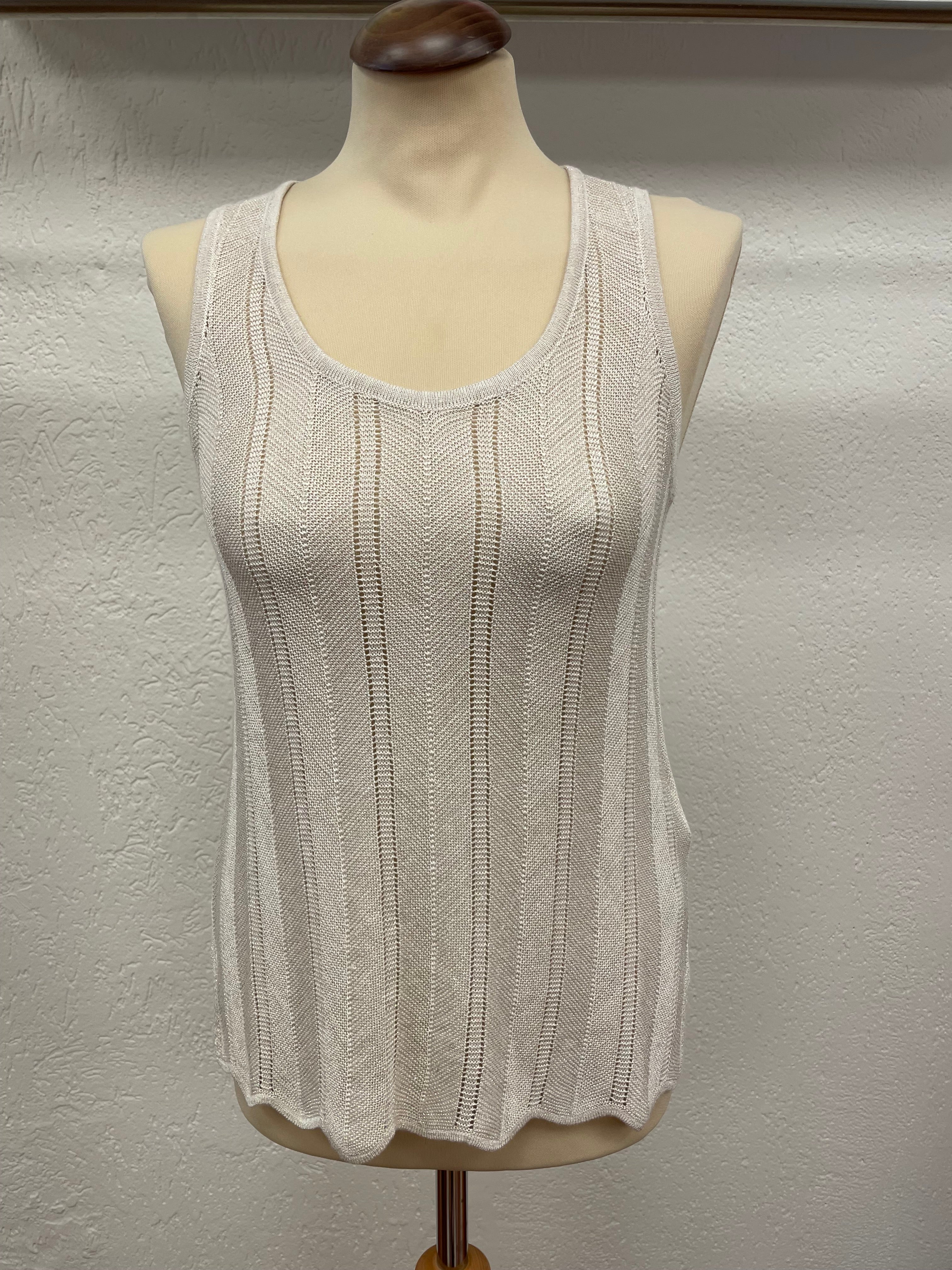 Esqualo top nieuw met labels knitted ecru glitter maat XS 34