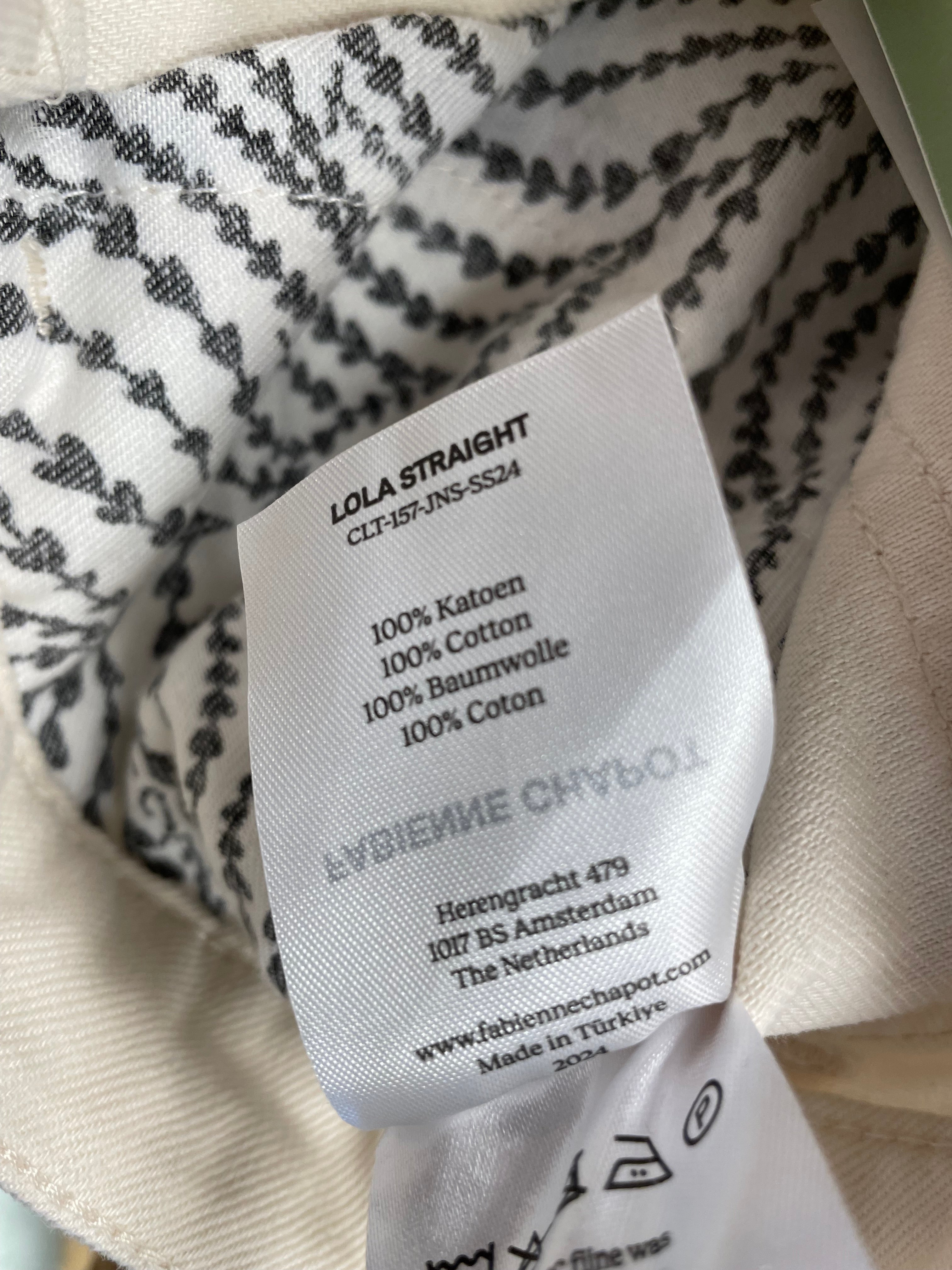 Fabienne Chapot broek w26 L34 nieuw met labels jeans wit