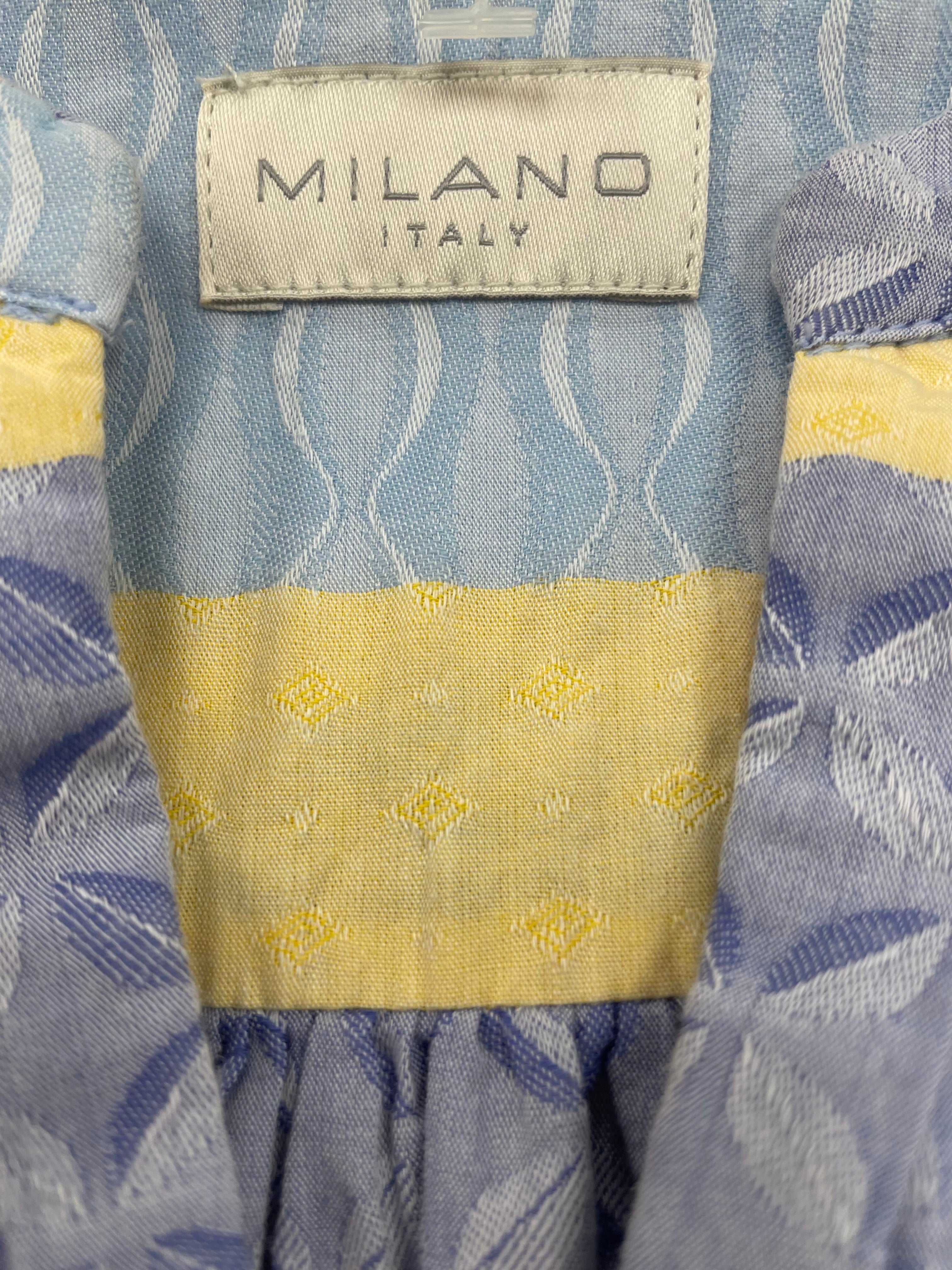 Milano jurk pastelkleuren maat M 38 blauw roze geel