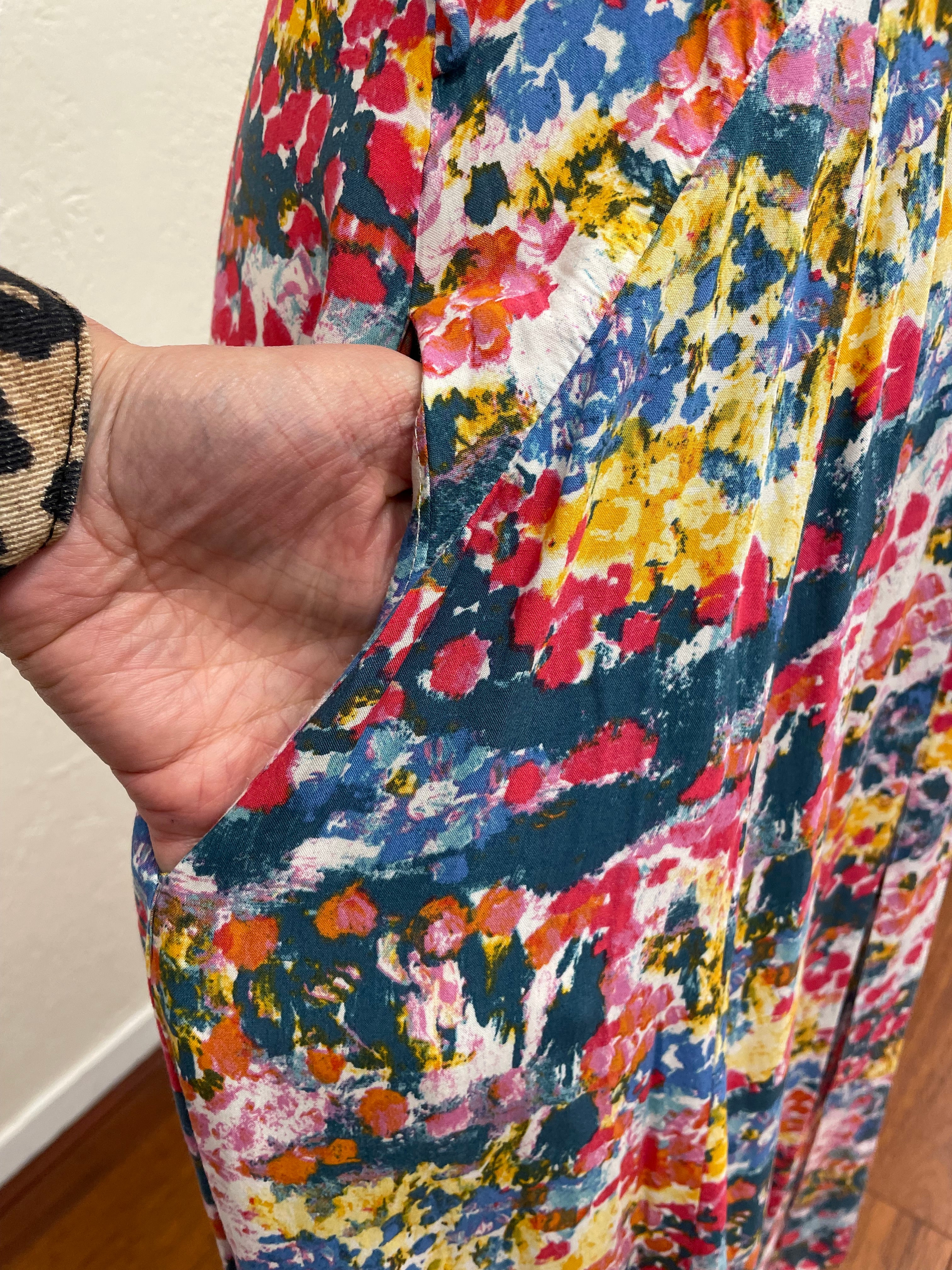Soaked in Luxury jurk maat S 36 multikleur bloemen