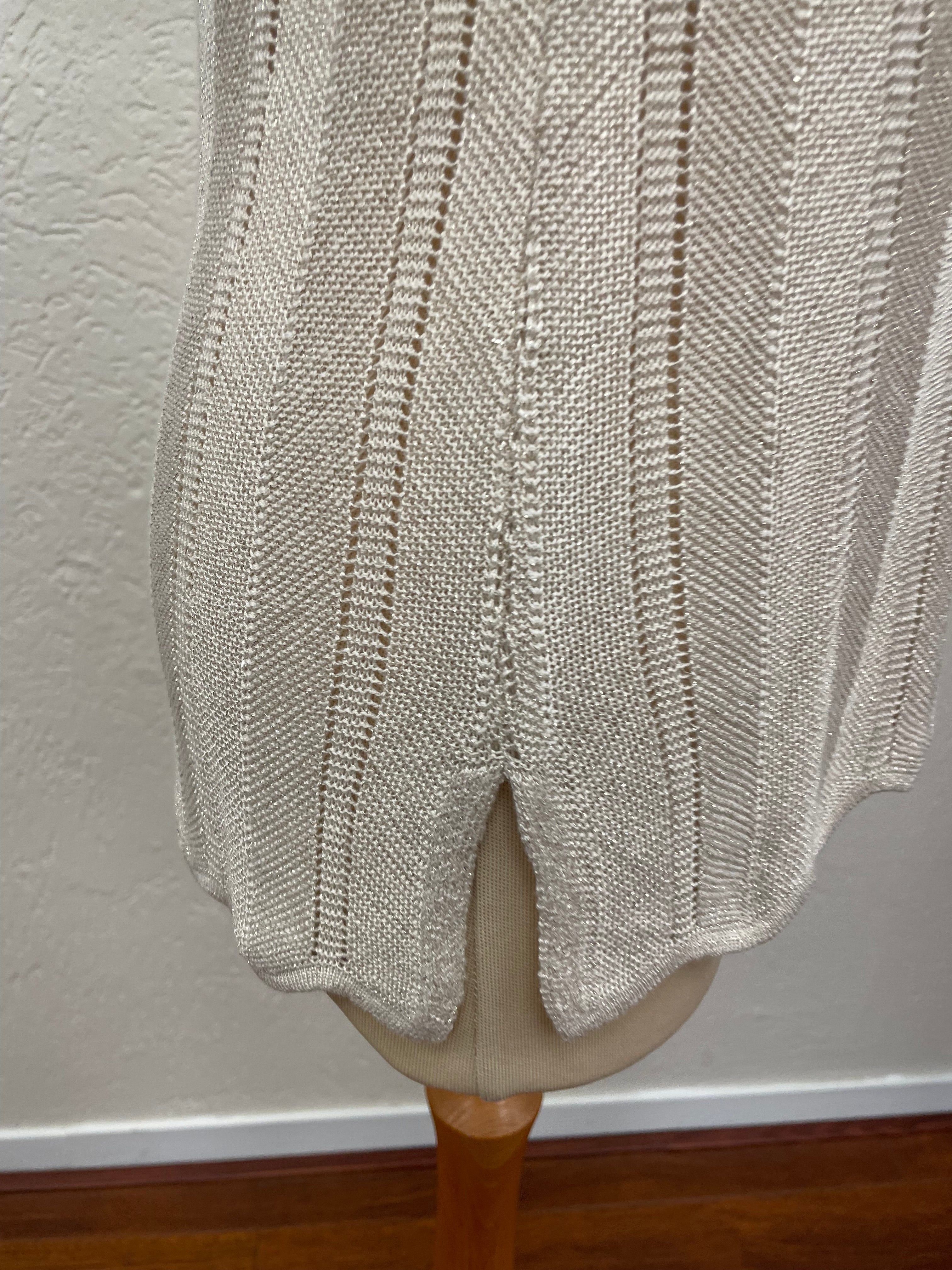 Esqualo top nieuw met labels knitted ecru glitter maat XS 34