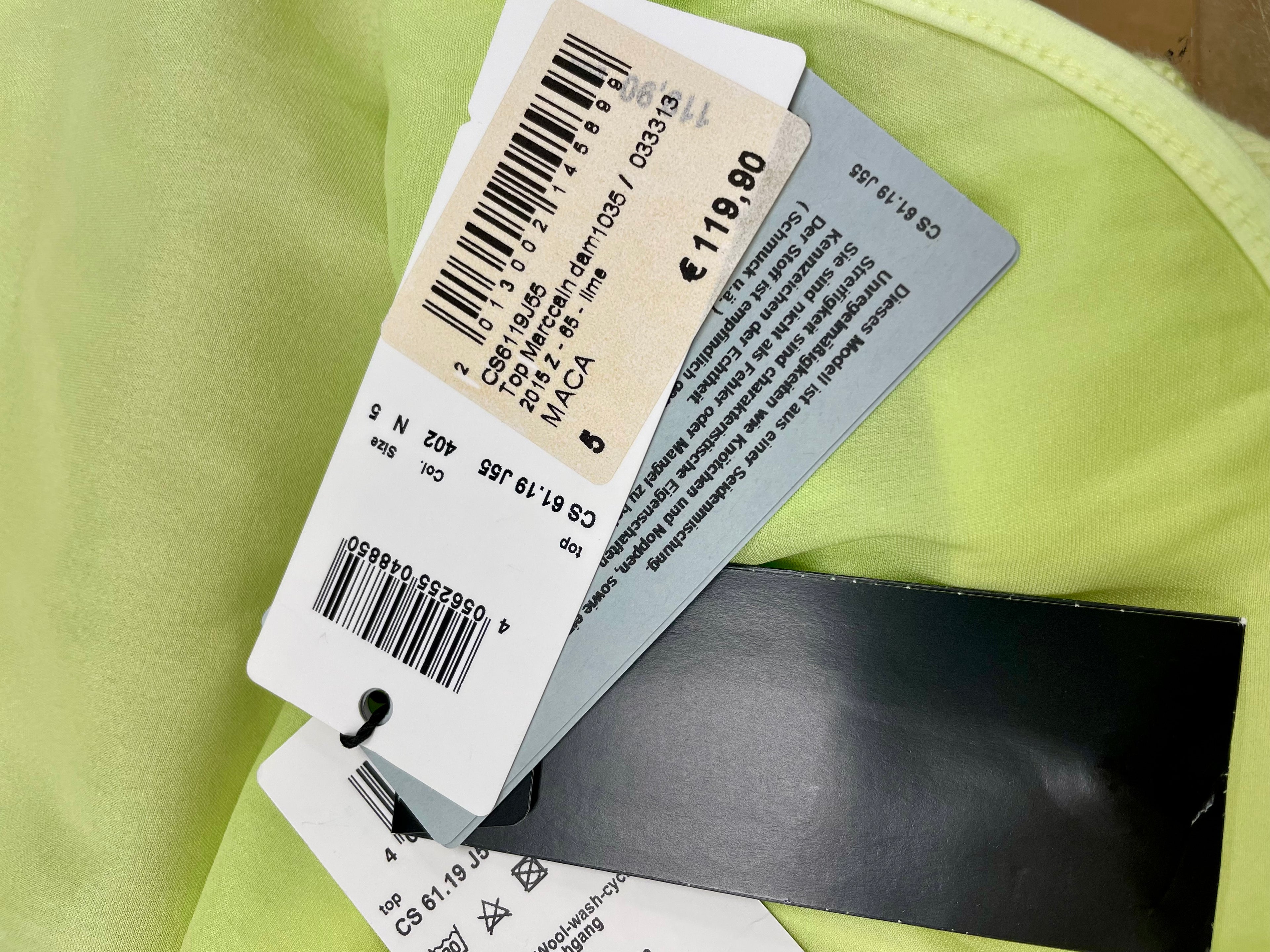 Marc Cain hemdje top maat 5 42 XL nieuw met labels