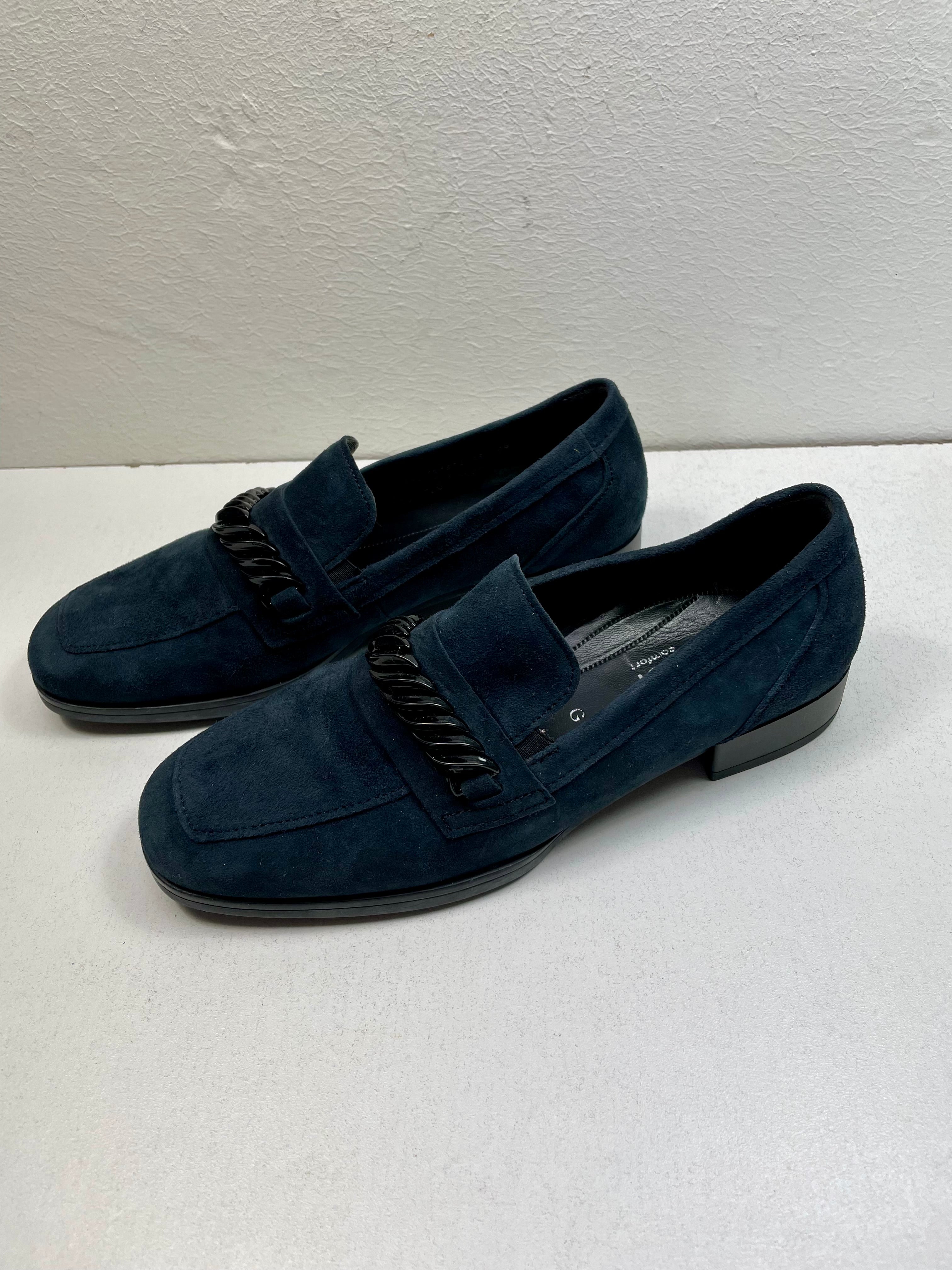 Gabor loafers instappers maat 4 37 donkerblauw nubuck