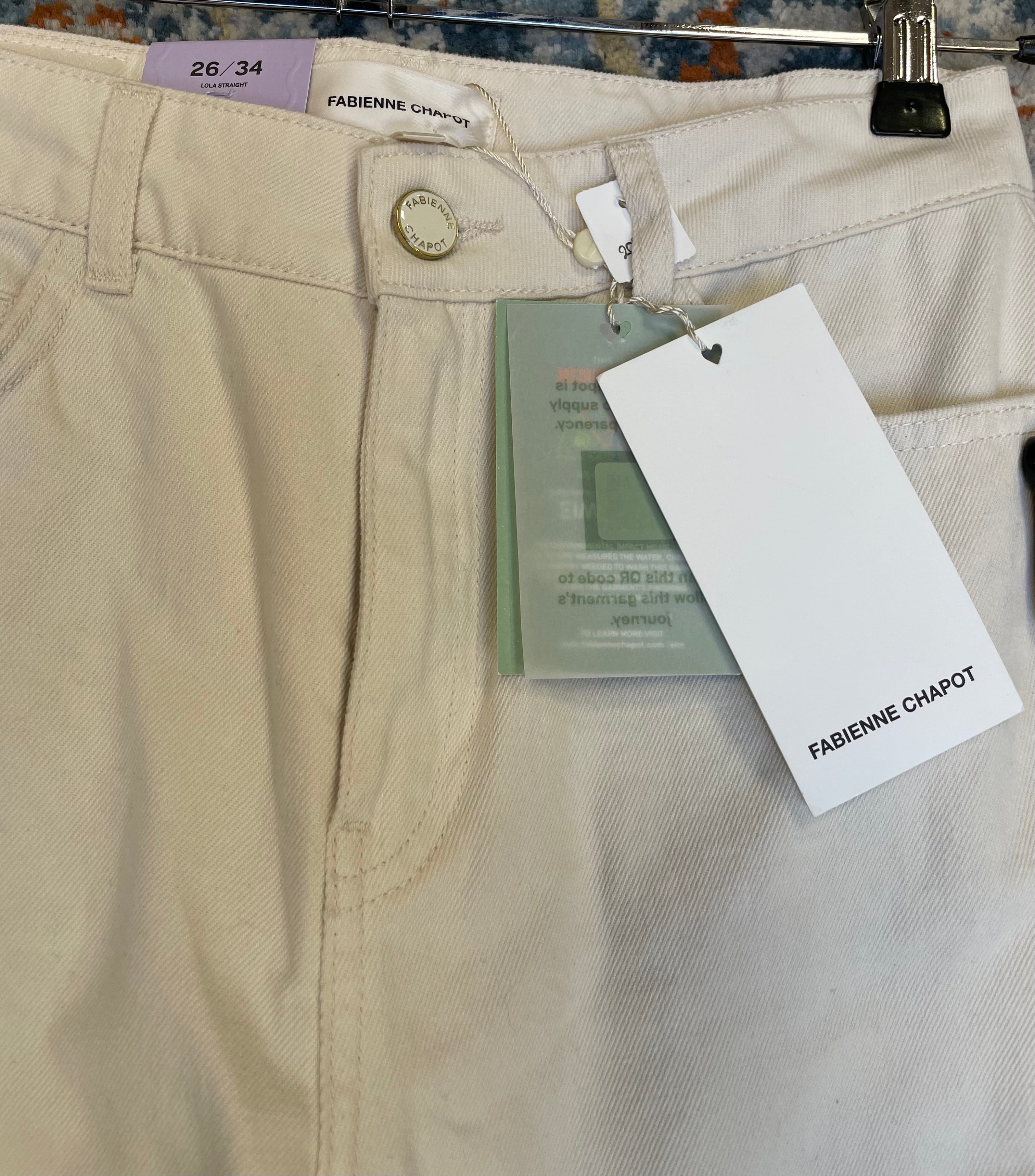 Fabienne Chapot broek w26 L34 nieuw met labels jeans wit