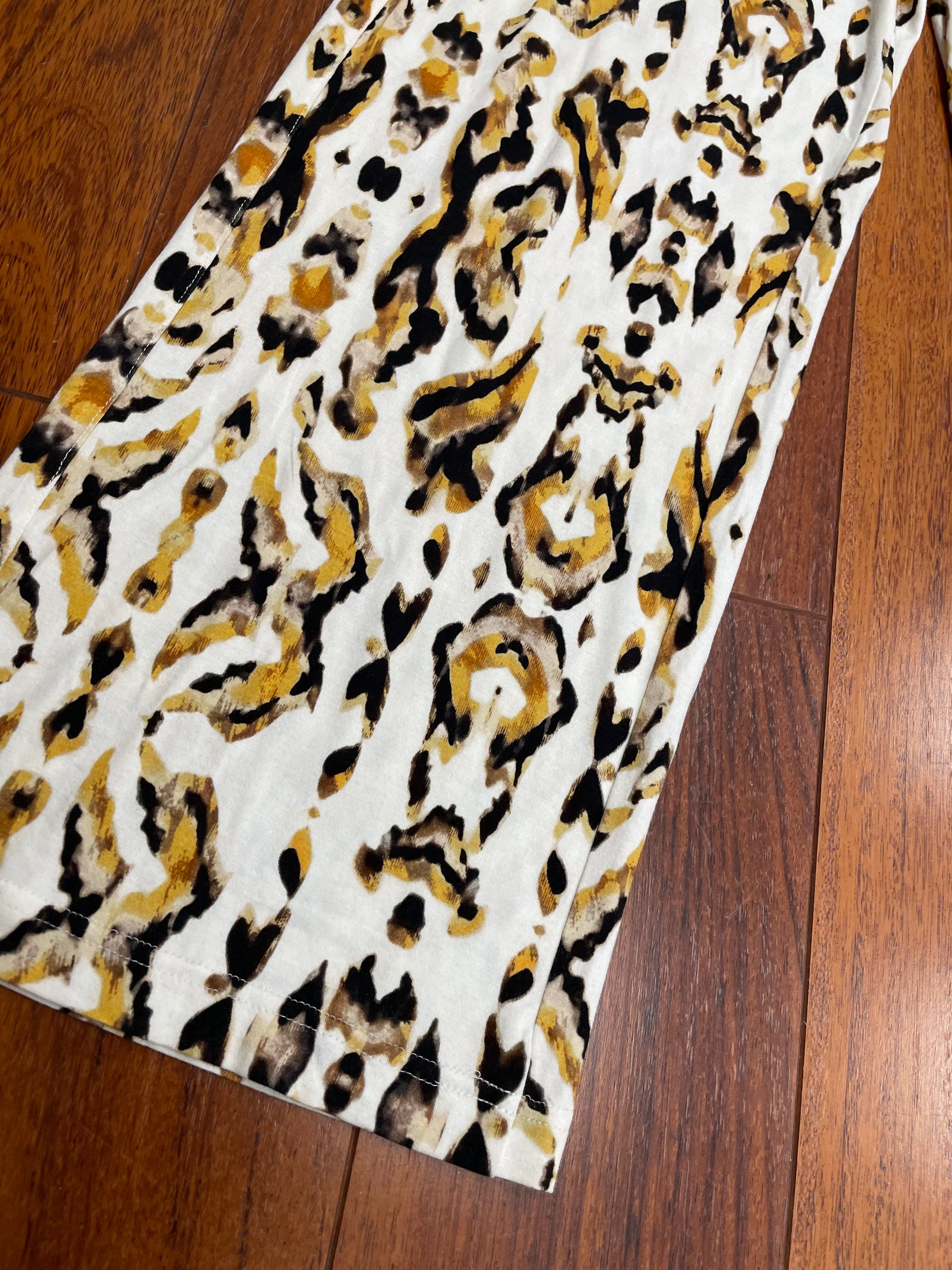 Maicazz broek maat XS 34 ecru bruin zwart animal