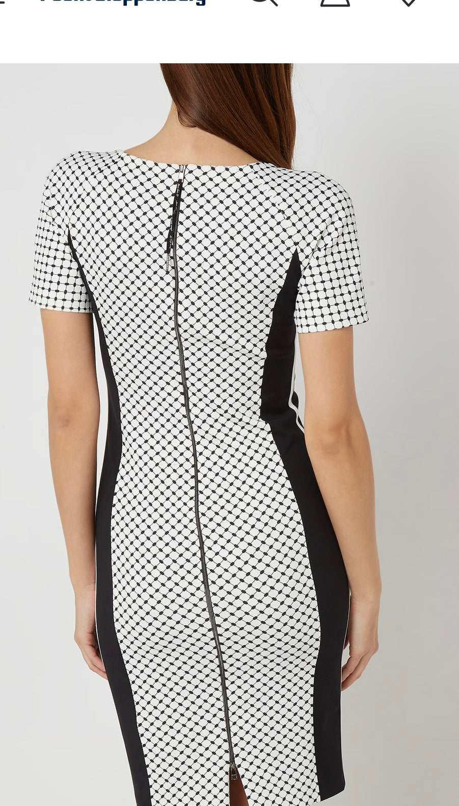 Marc Cain jurk maat 5 / 42 / XL wit zwart