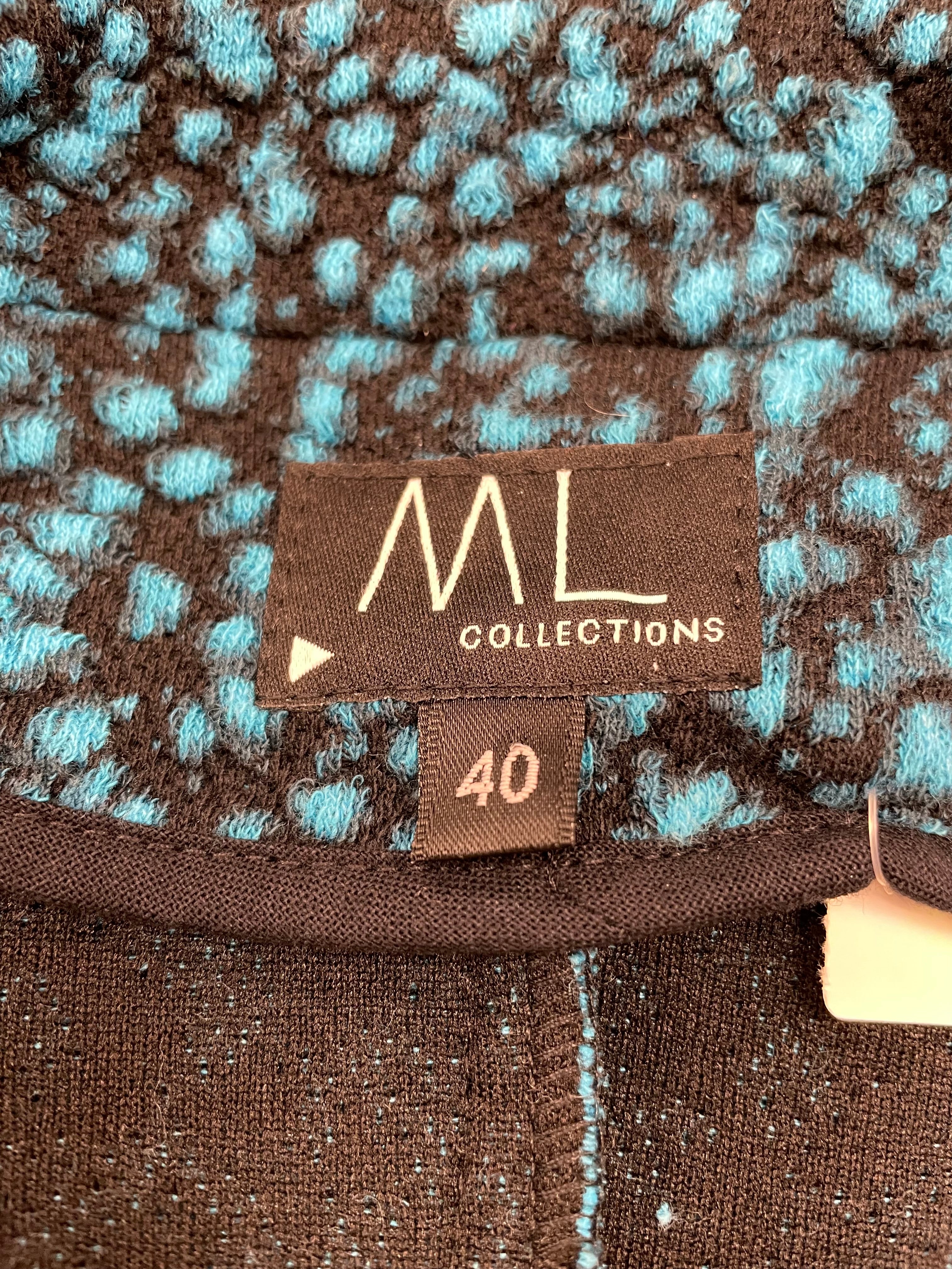 ML Collections blazer jasje maat M zwart aqua nieuwstaat