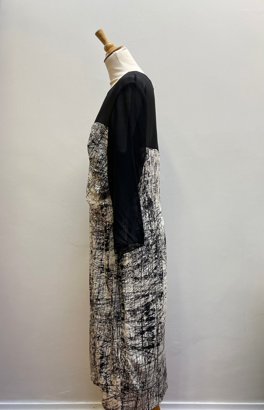 Marina Rinaldi jurk maat 42 /44 zwart wit