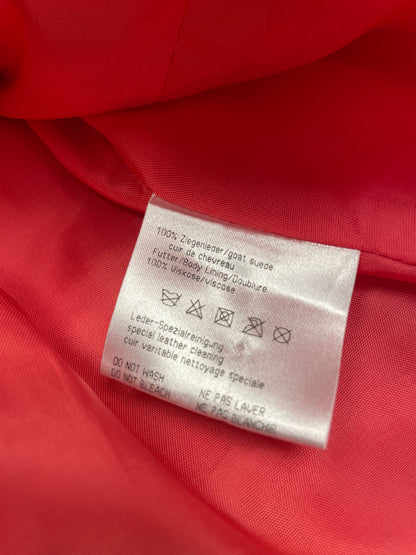 Basler jasje blazer maat 44 XXL rood suède leder