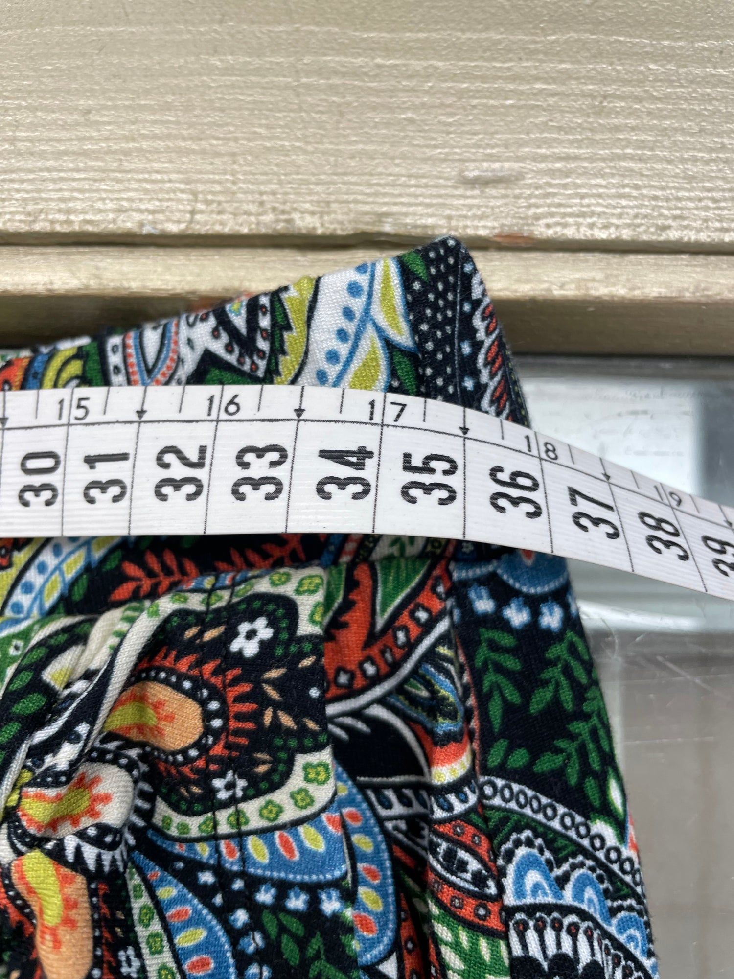 Geisha rok maat S 36 zwart groen Paisley tricot