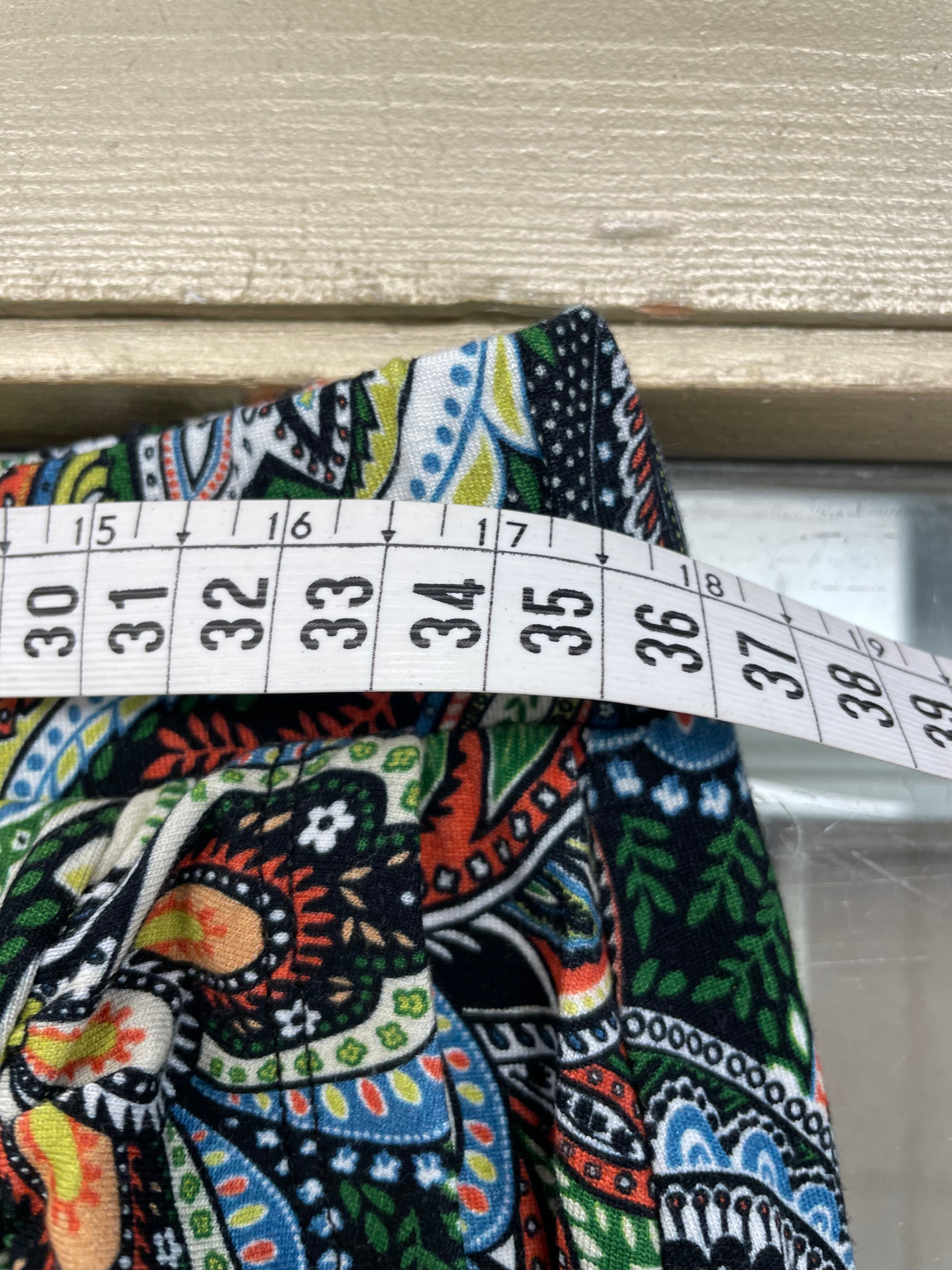 Geisha rok maat S 36 zwart groen Paisley tricot