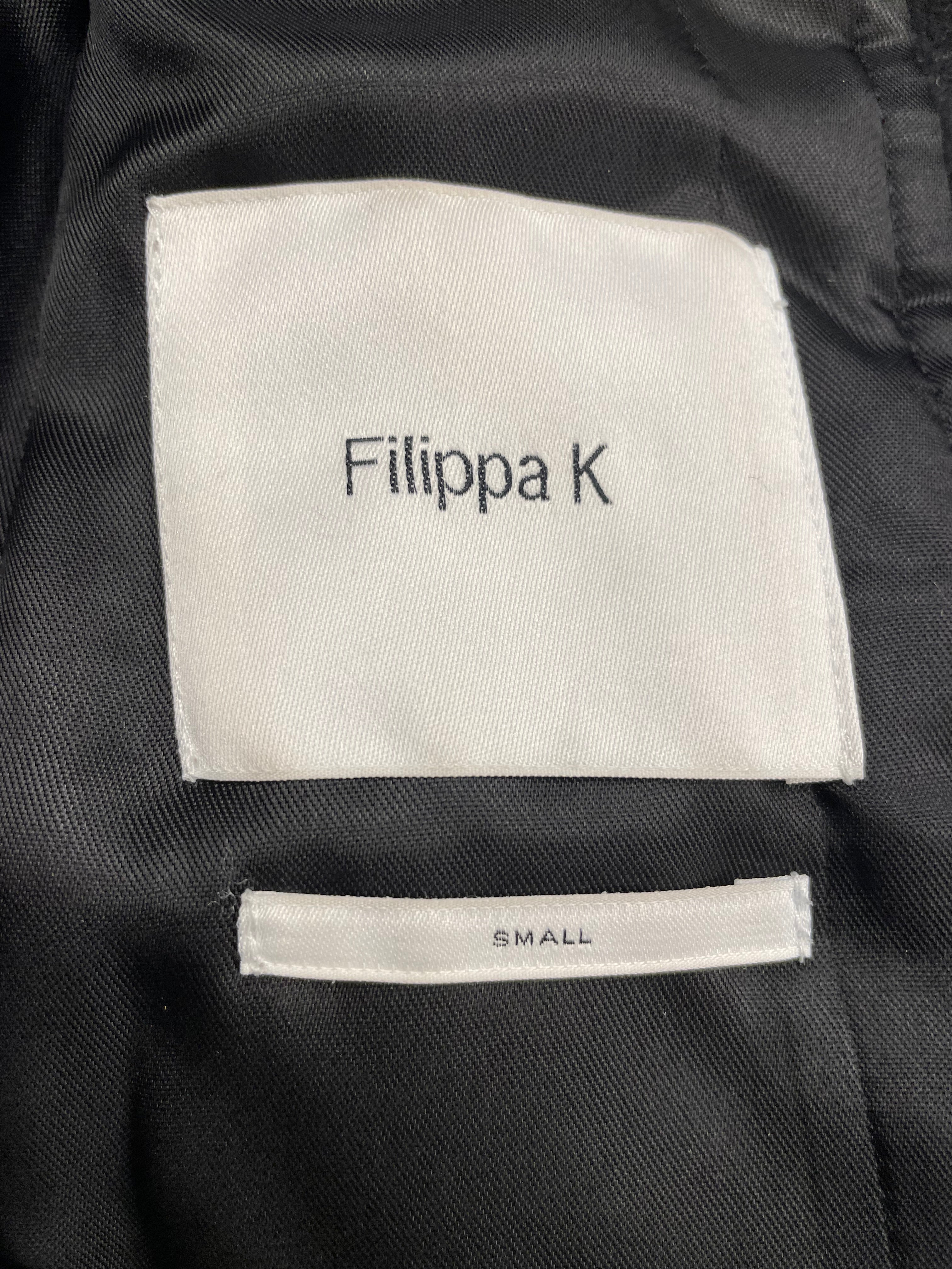 Filippa K jas mantel wol zwart maat S 36