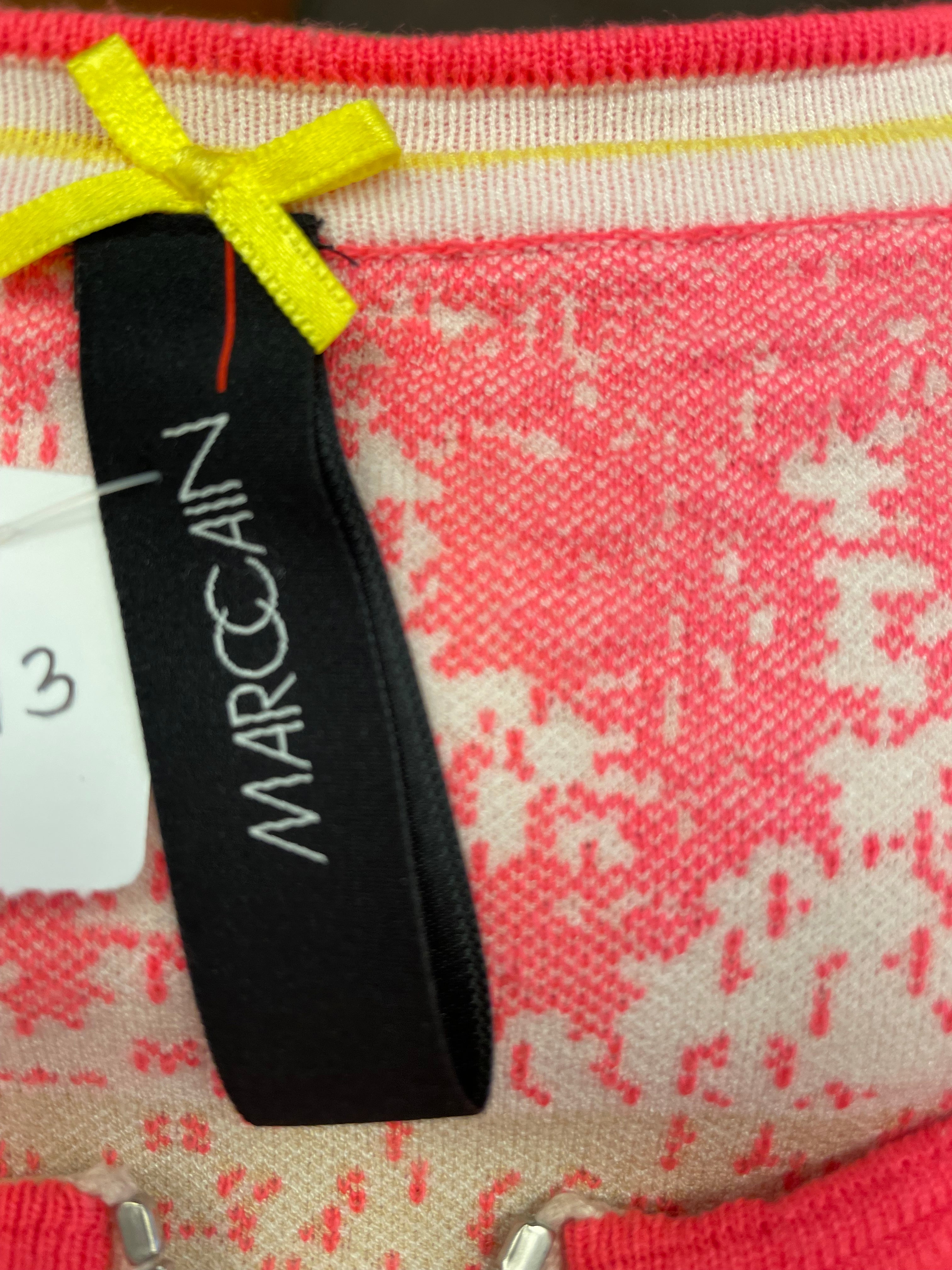 Marc Cain vestje jasje maat 3 M 38 roze geel
