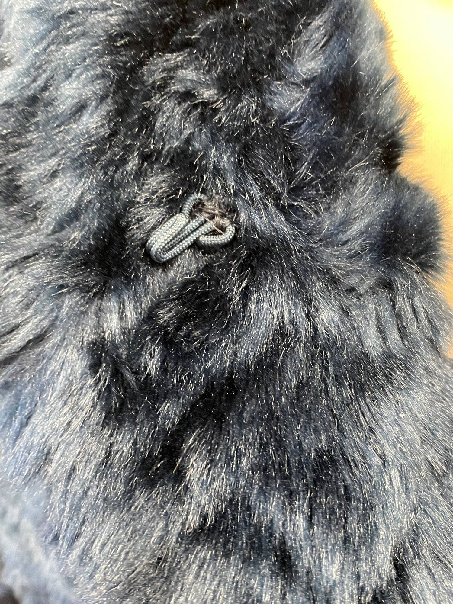 Geisha jas faux fur winterjas maat S 36 petrol blauw