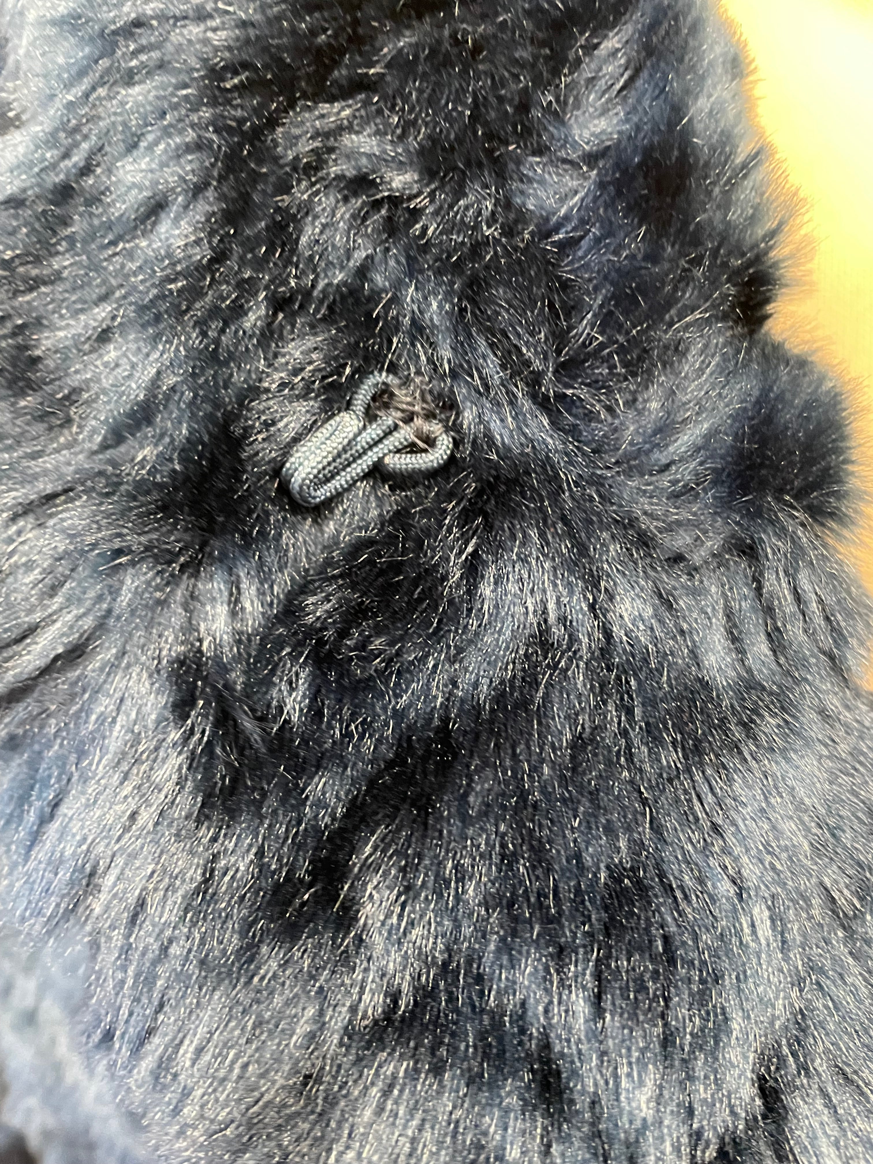 Geisha jas faux fur winterjas maat S 36 petrol blauw