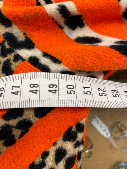 Blumarine vest maat 44 XXL oranje bruin zwart animal