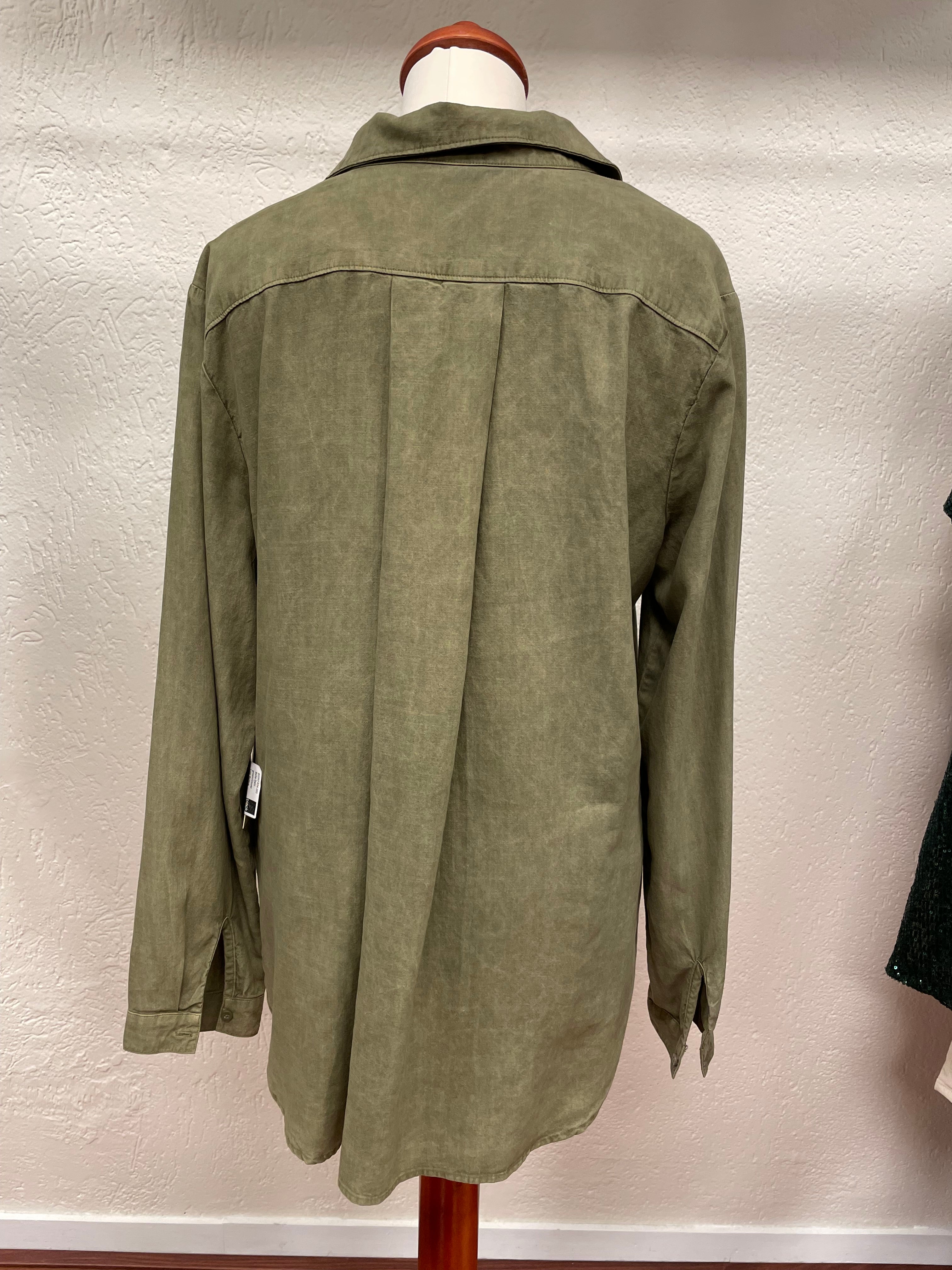 Bella Dahl blouse maat L 40 groen donkergroen