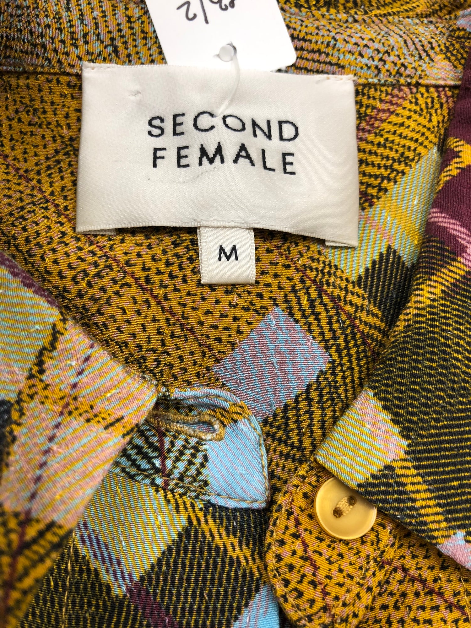 Second Female blouse maat m 38 okergeel viscose