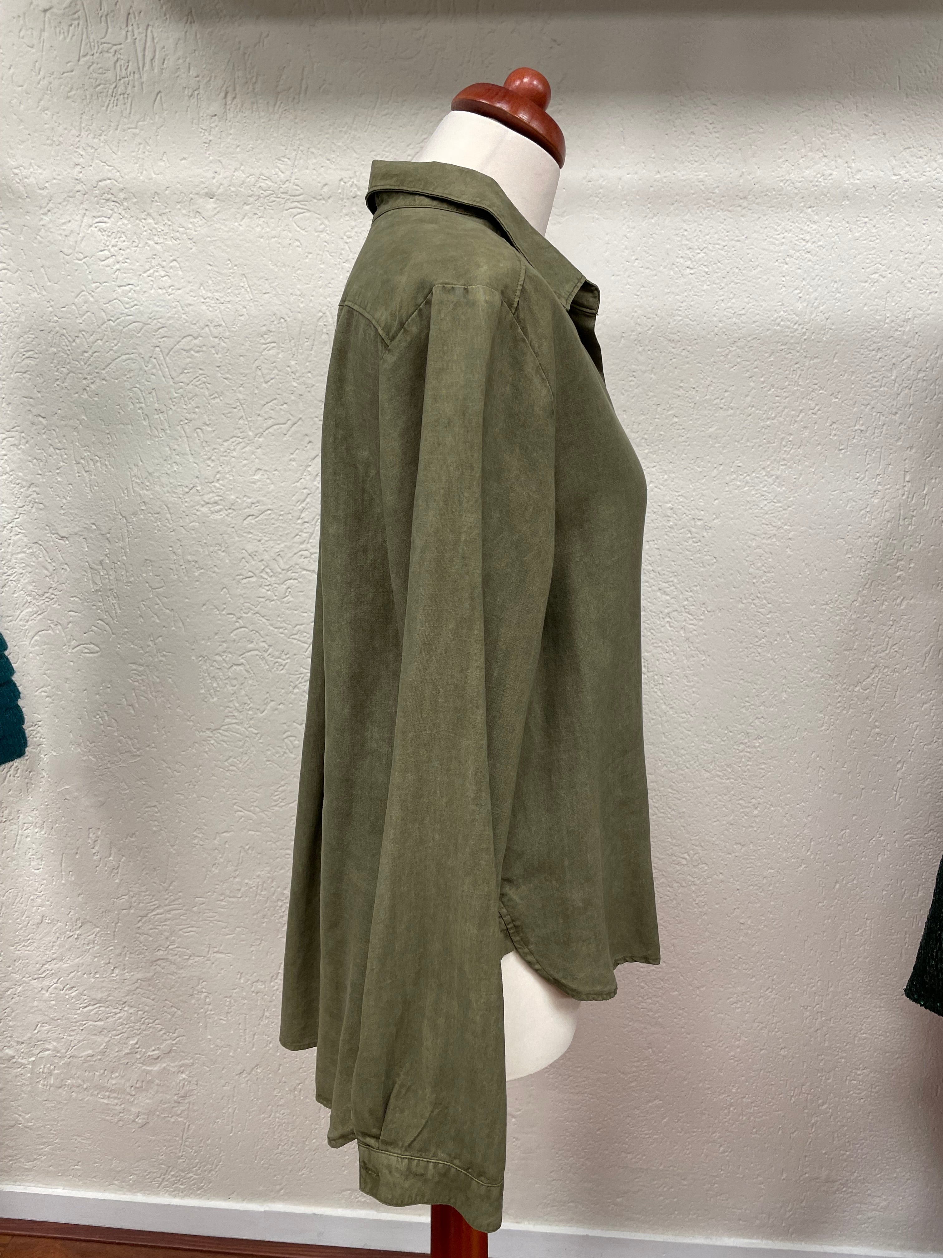 Bella Dahl blouse maat L 40 groen donkergroen