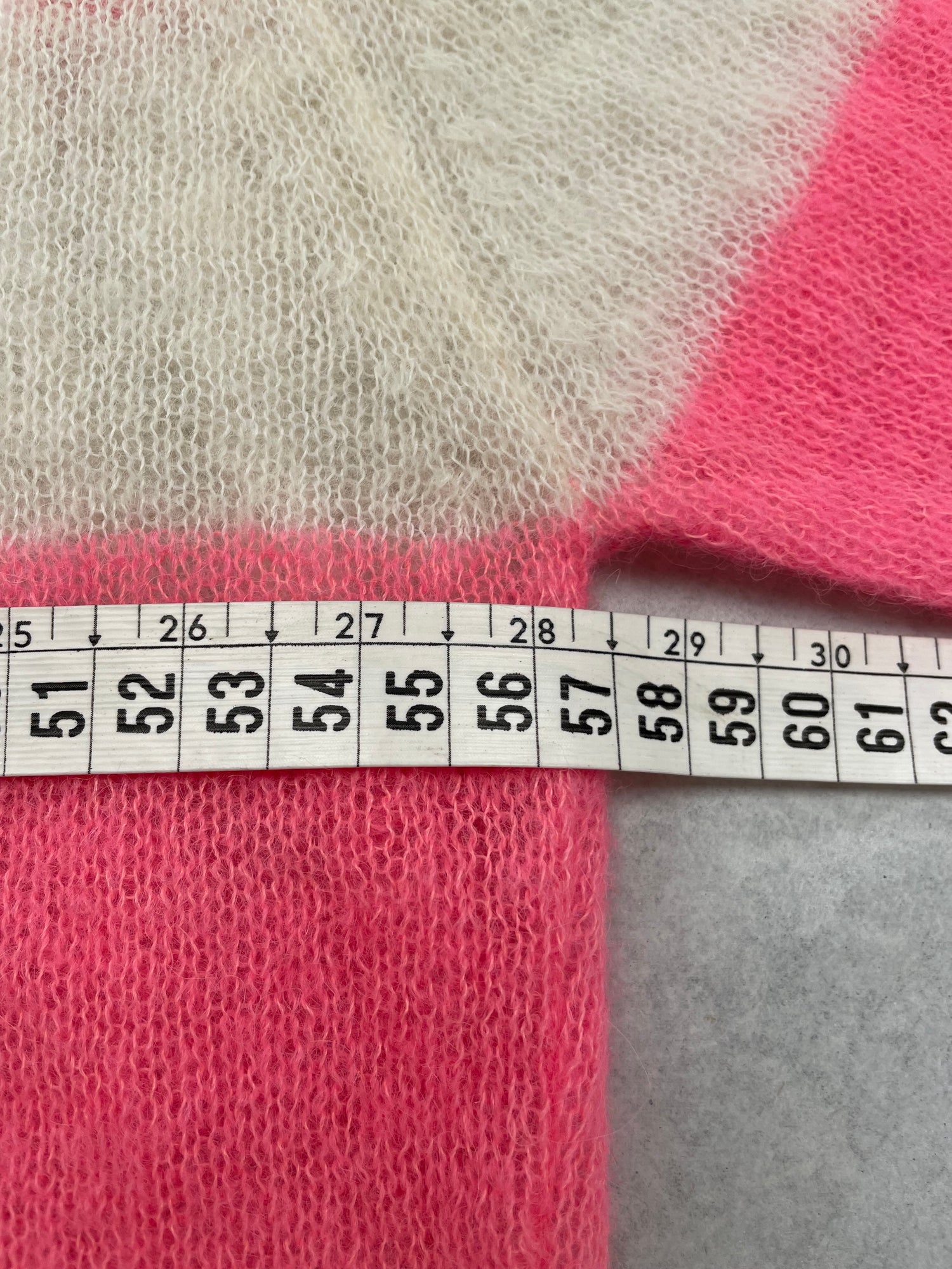 10 Days trui maat M 38 knitted strepen alpaca merino wit roze