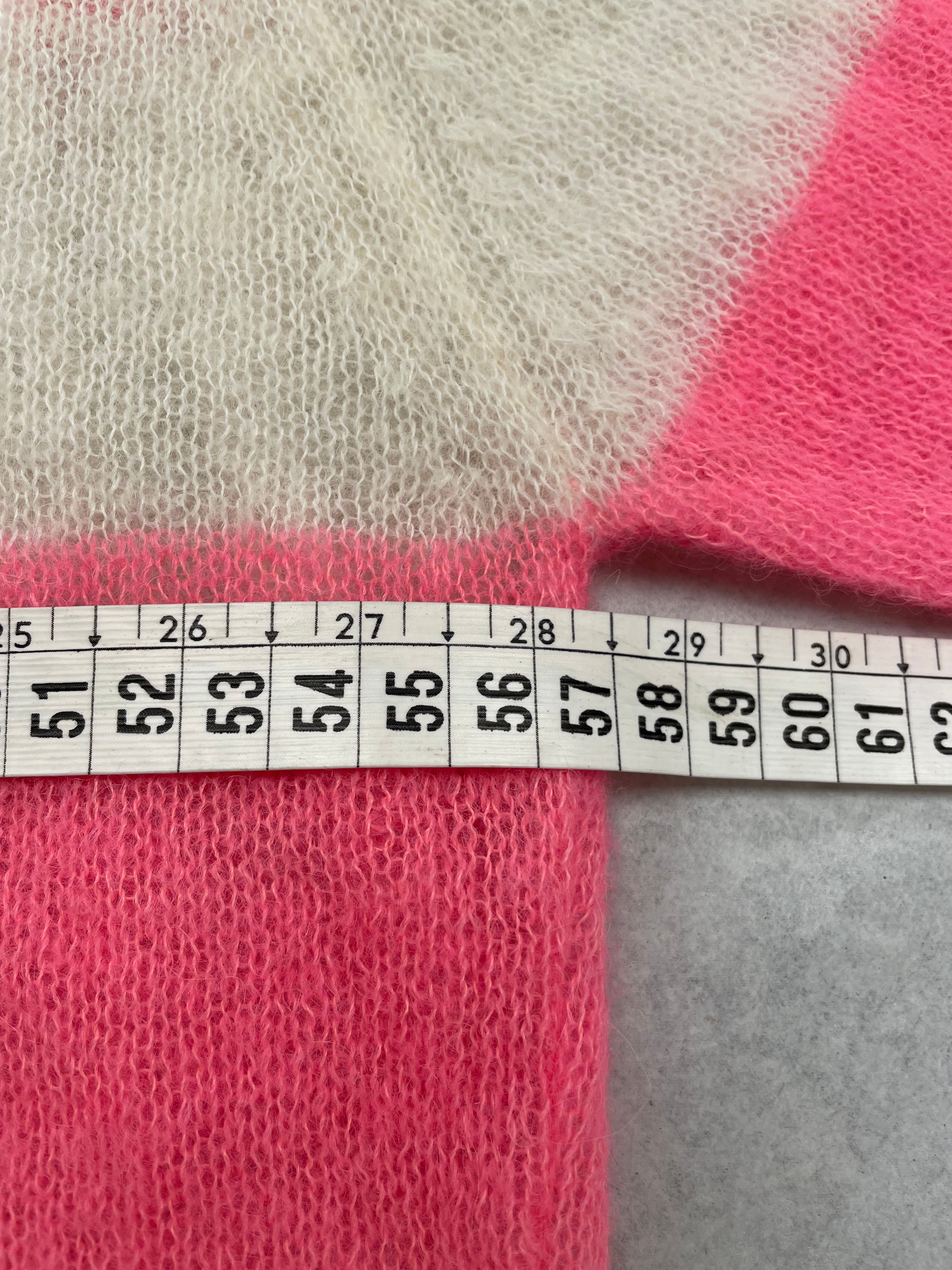 10 Days trui maat M 38 knitted strepen alpaca merino wit roze