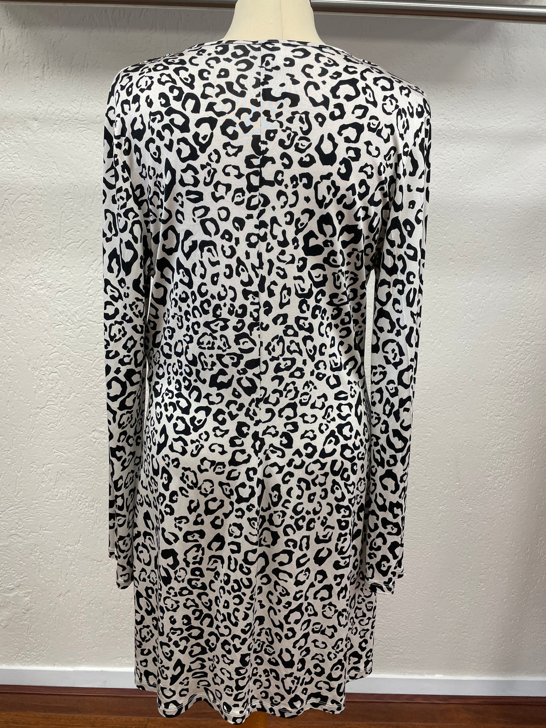 Marc Cain jurk tuniek maat 5 XL 42 zwart ecru zijde viscose