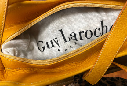 Guy Laroche tas vintage geel