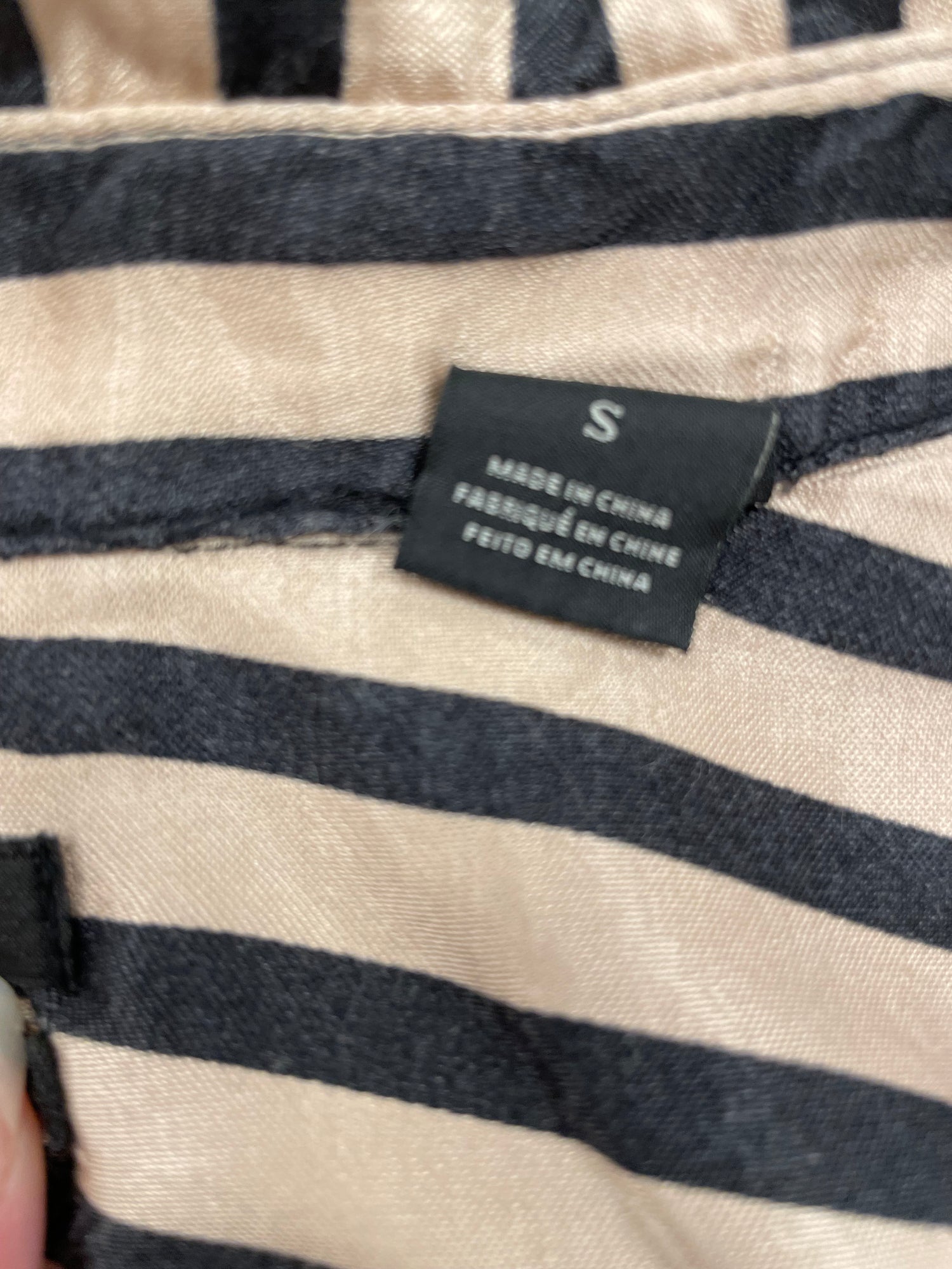 Scotch &amp; Soda blouse maat S 36 streep beige zwart satijn
