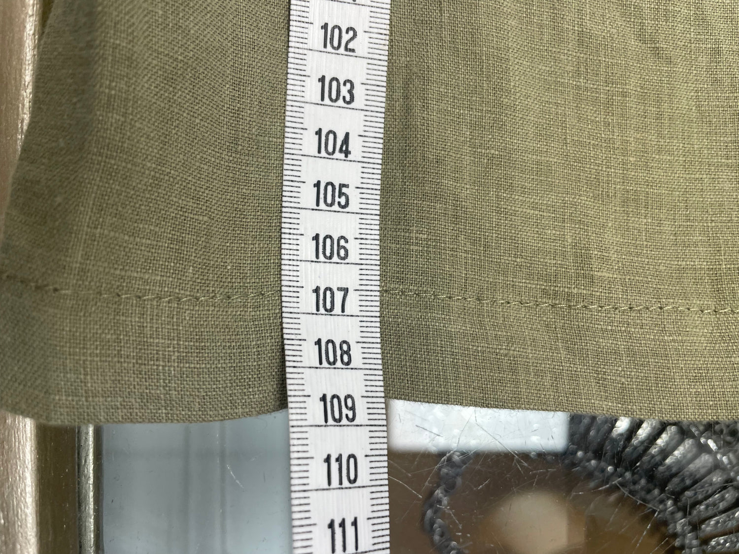Drykorn broek linnen palazzo mosgroen maat L / XL