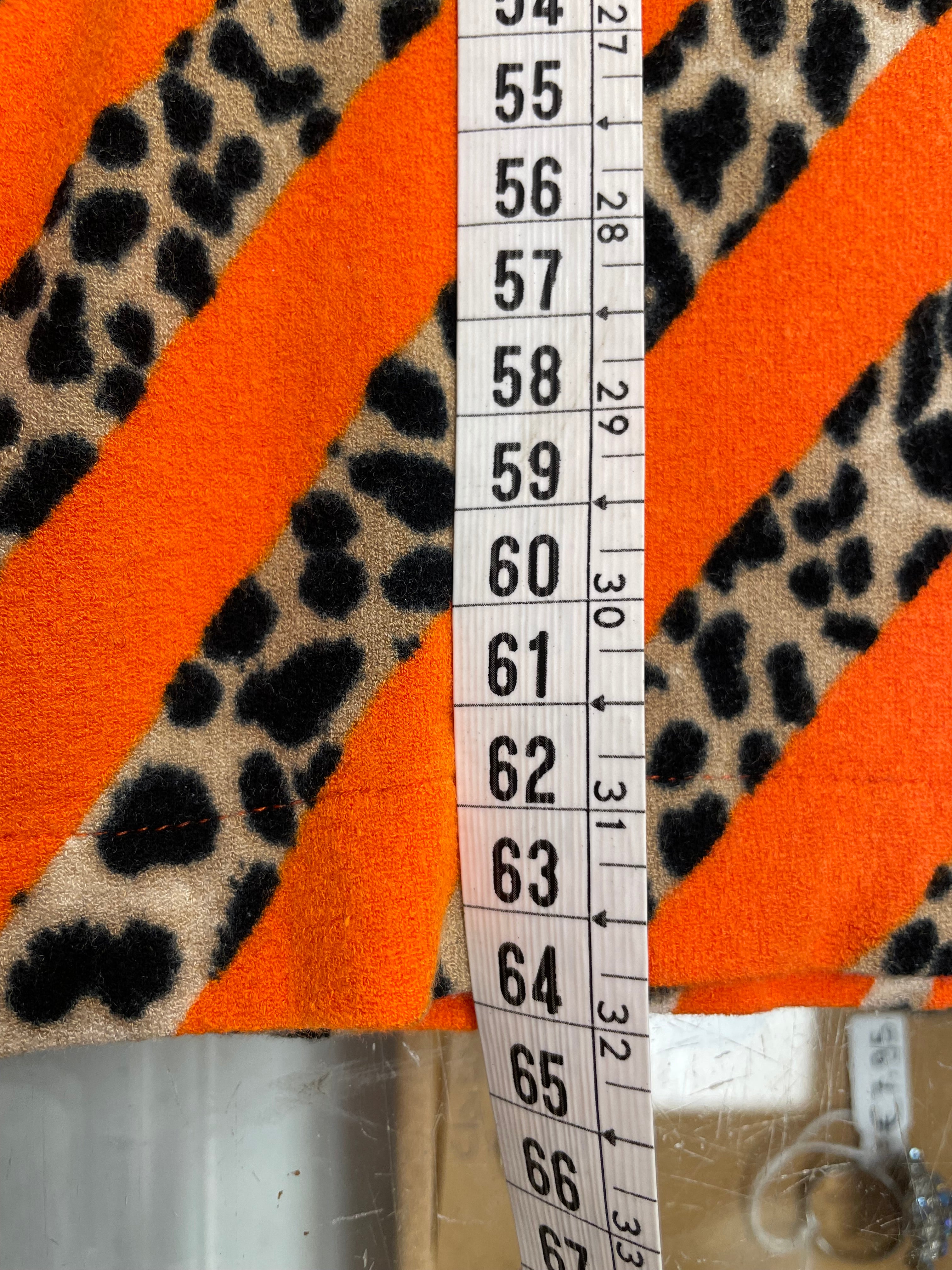 Blumarine top oranje animal bruin zwart maat 44 XXL