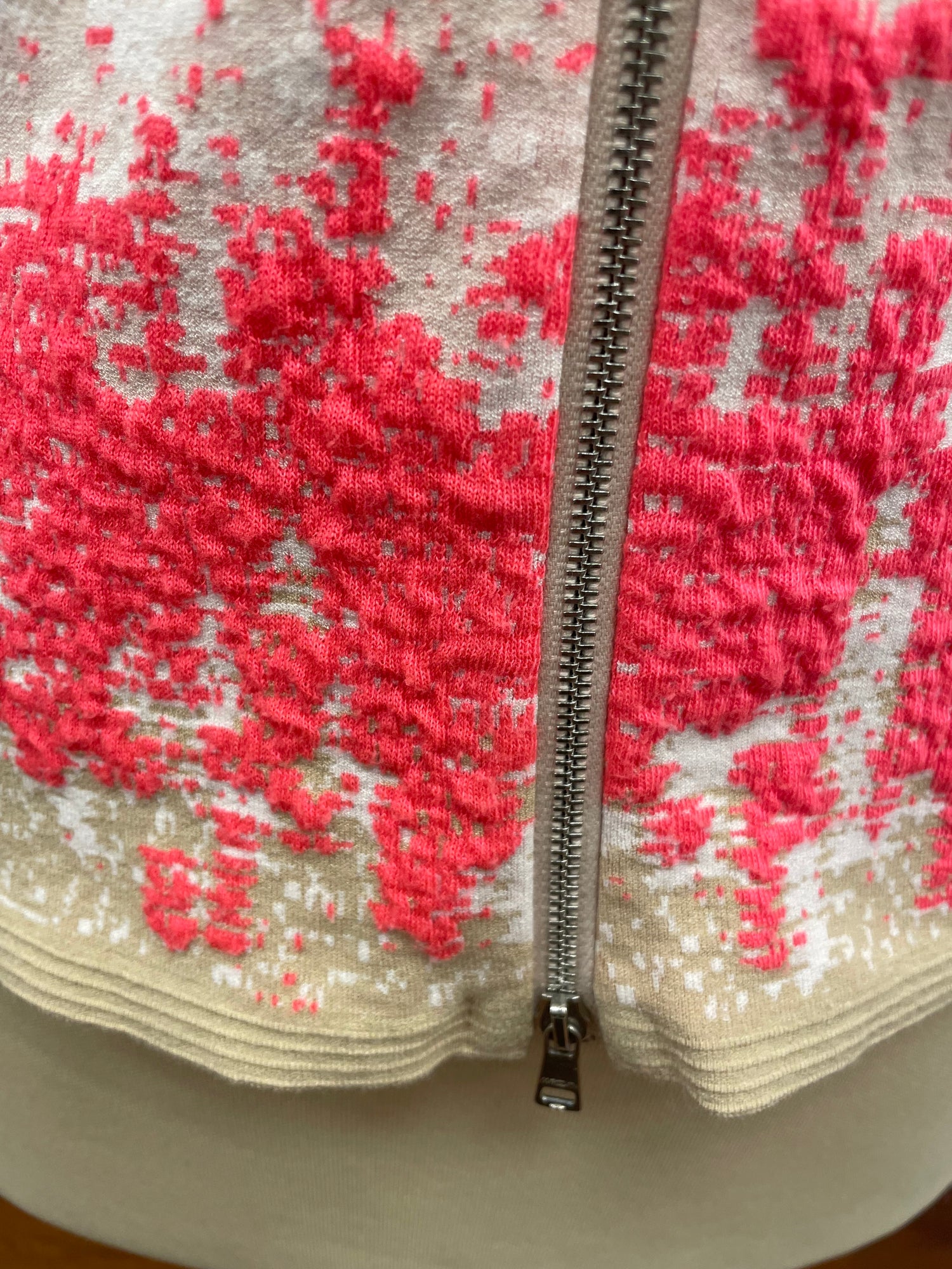 Marc Cain vestje jasje maat 3 M 38 roze geel