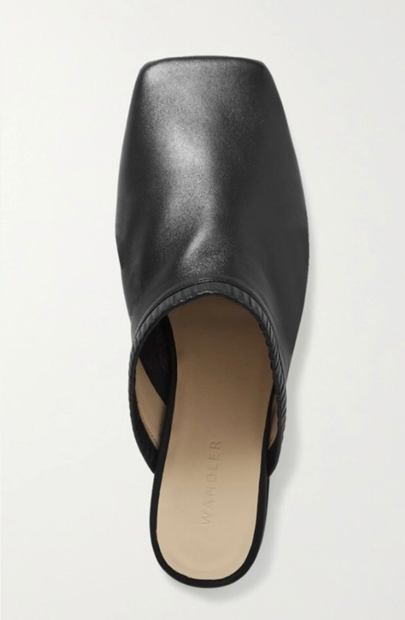Wandler Lola mules slippers zwart kalfsleer maat 37.5/38