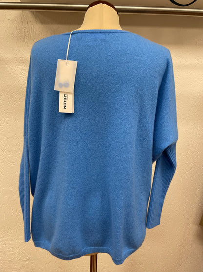 Notshy Cashmere trui nieuw met labels 100% kasjmier maat S oversized blauw