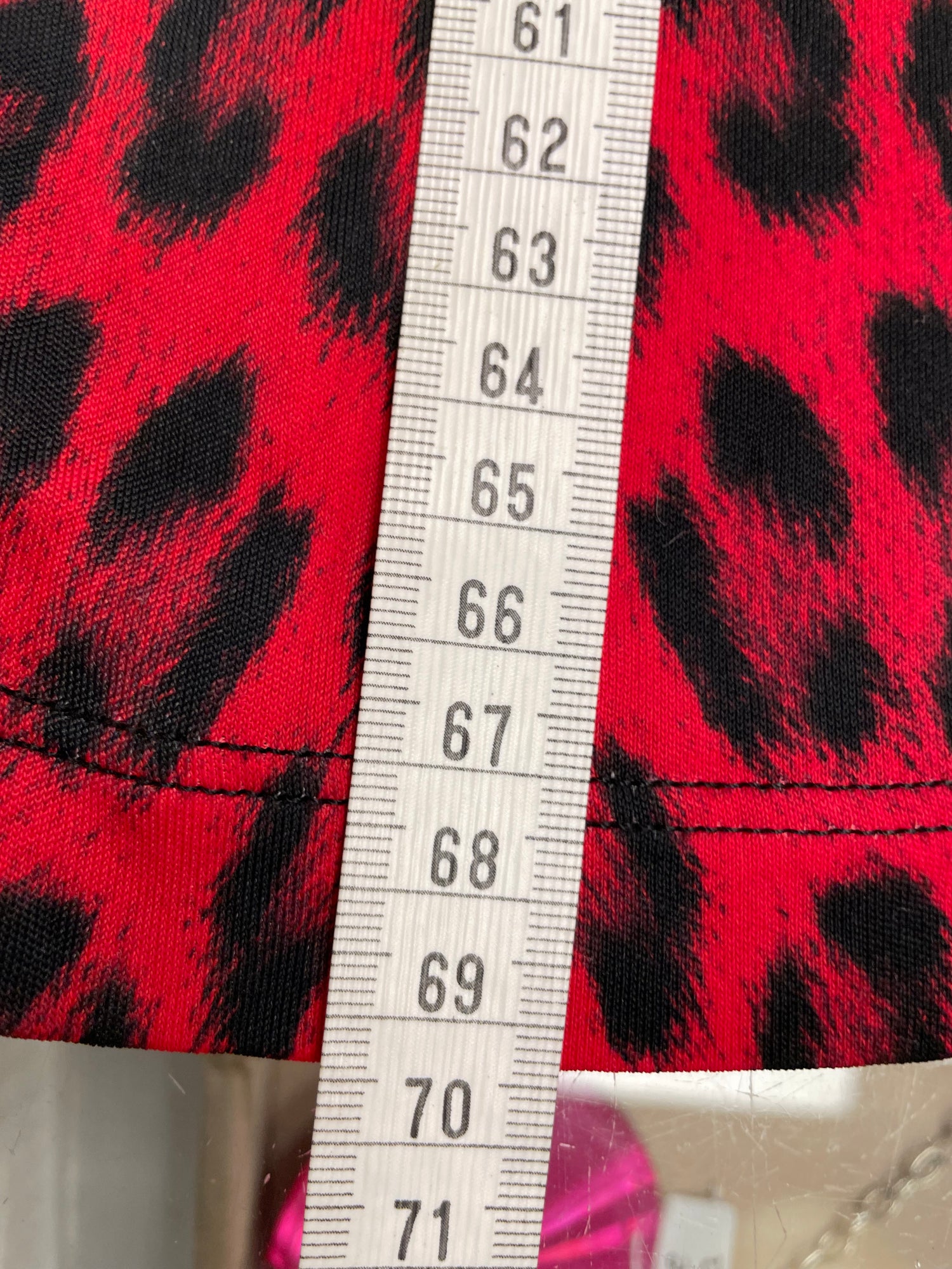 Cavalli shirt maat 40/42 rood zwart animal