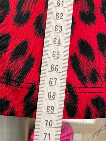 Cavalli shirt maat 40/42 rood zwart animal