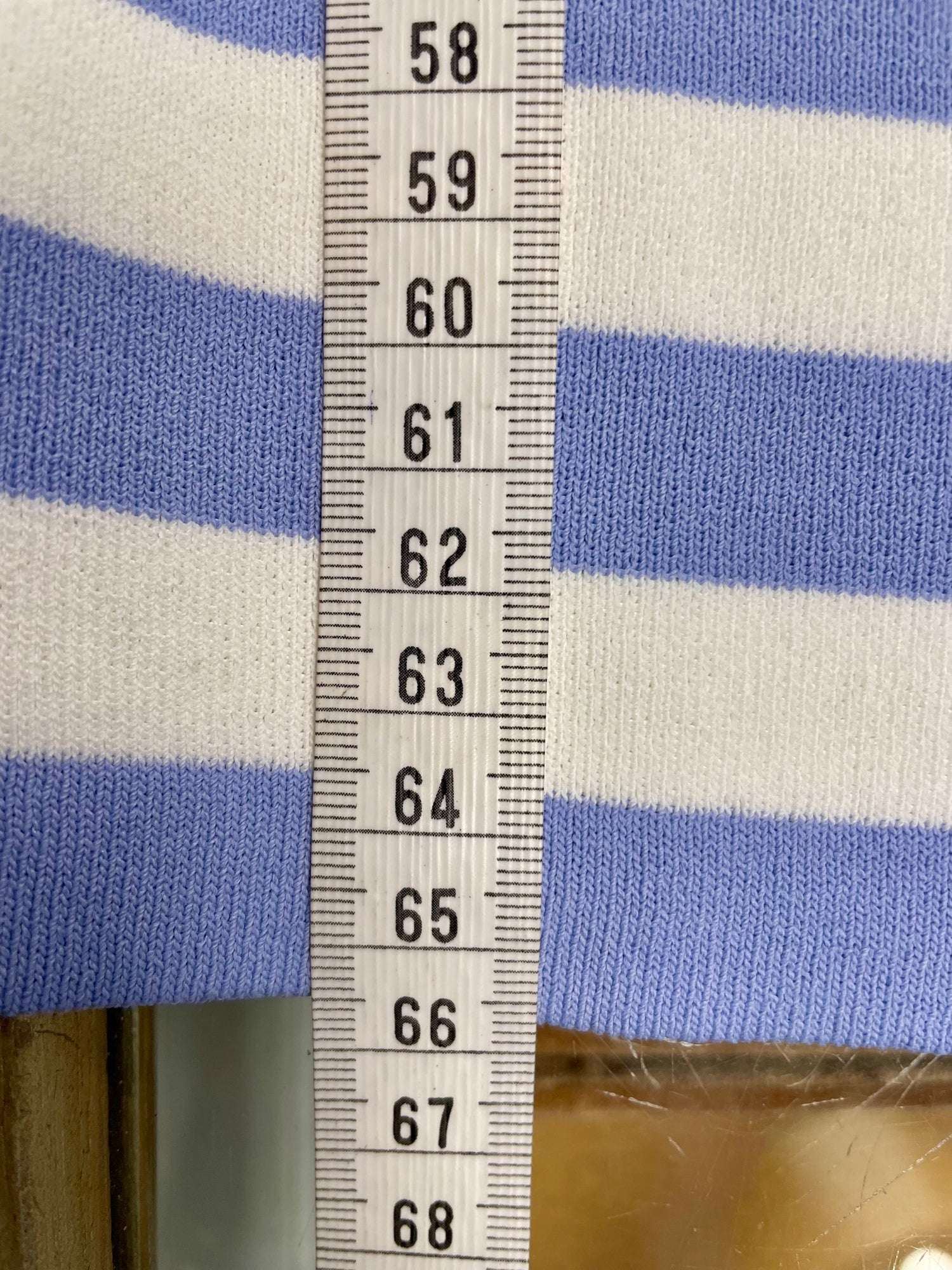 Nikkie trui top maat XL / L (40/42) blauw wit strepen