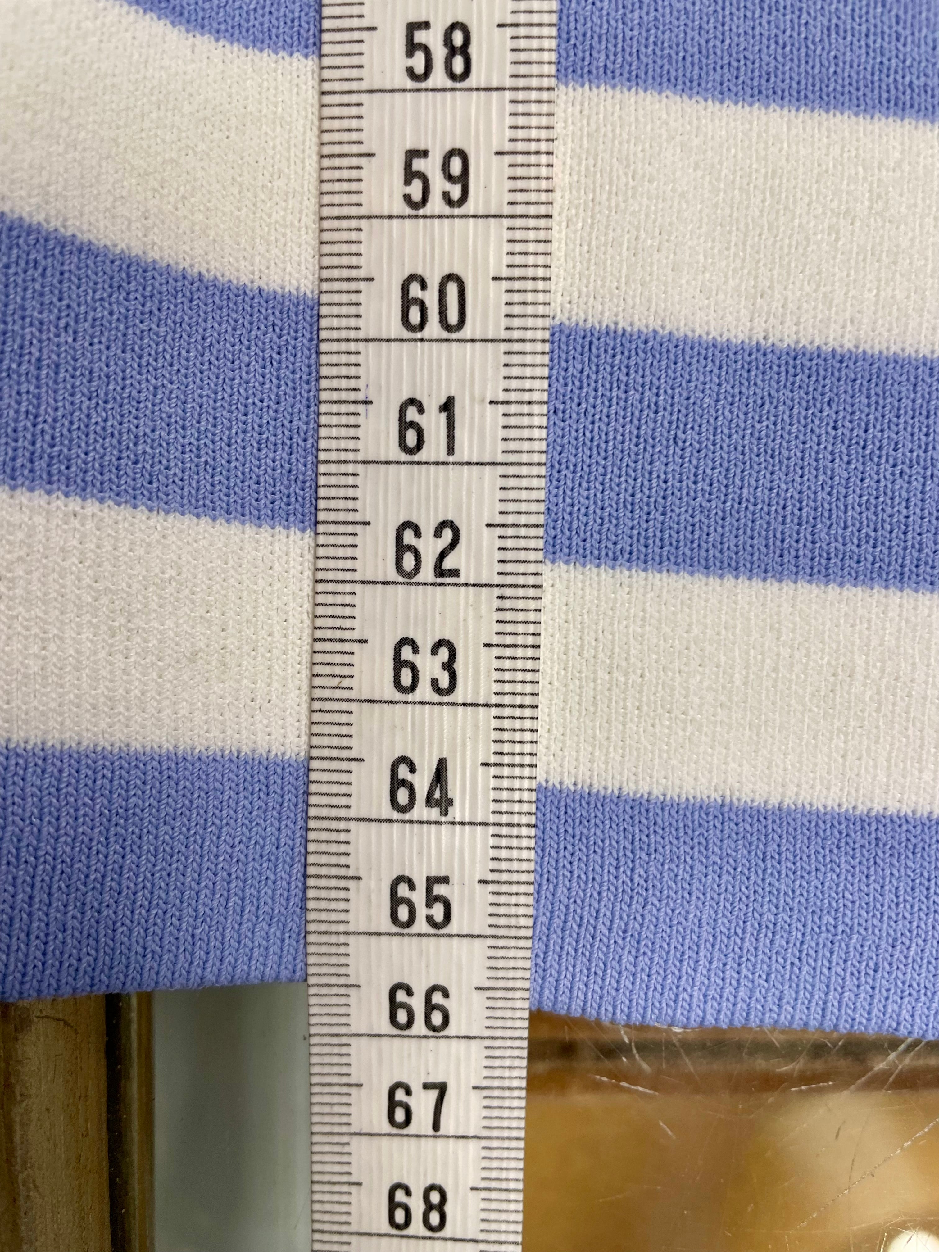 Nikkie trui top maat XL / L (40/42) blauw wit strepen