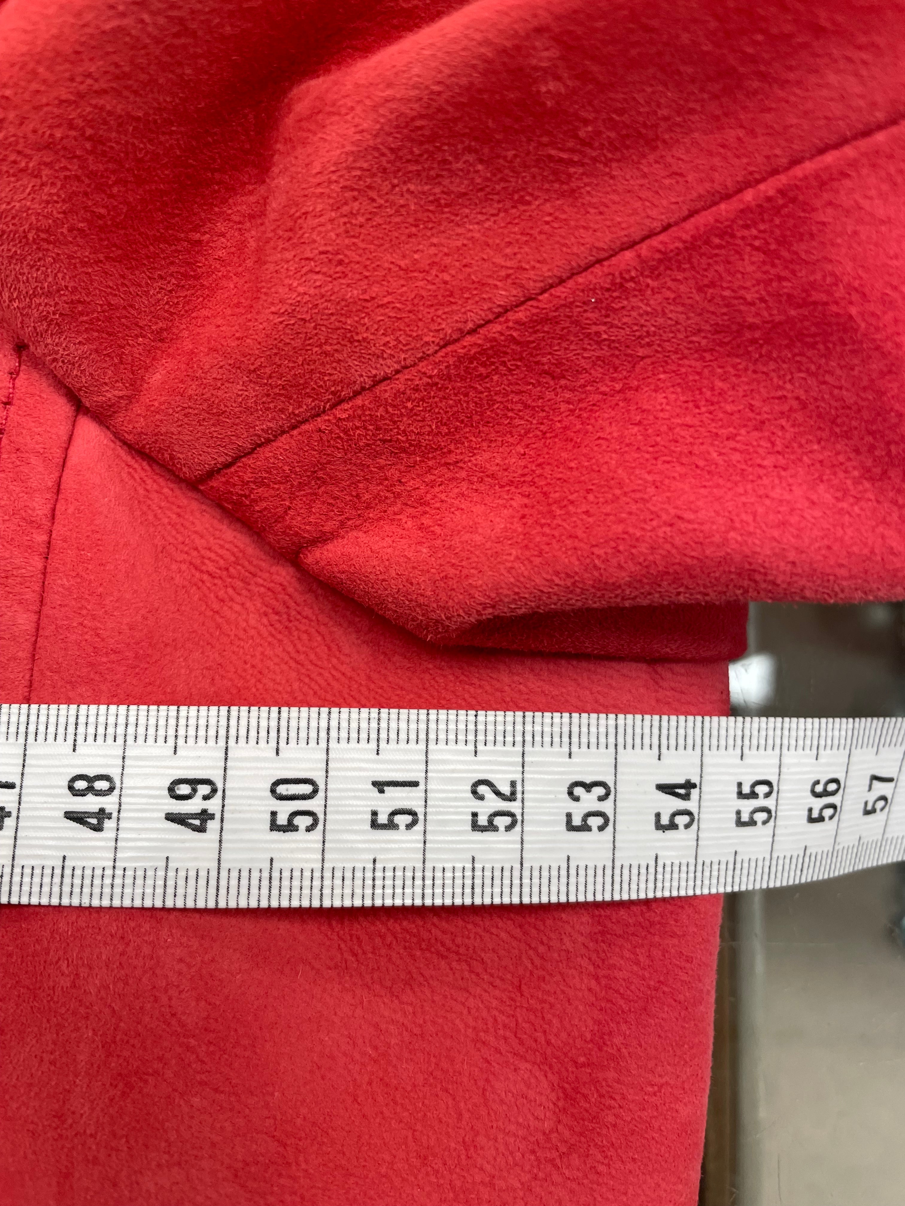 Basler jasje blazer maat 44 XXL rood suède leder